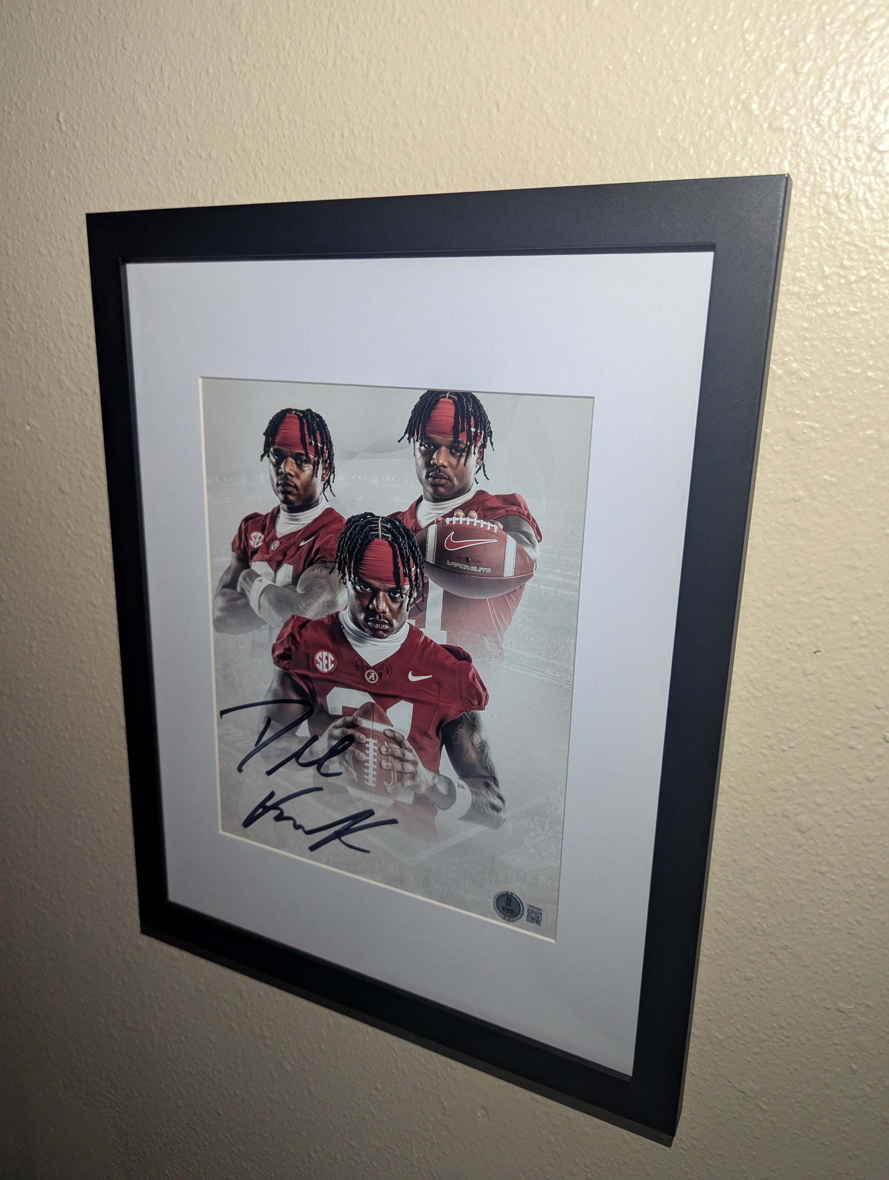 Signed Dre Kirkpatrick Jr. 8x10 (Beckett)