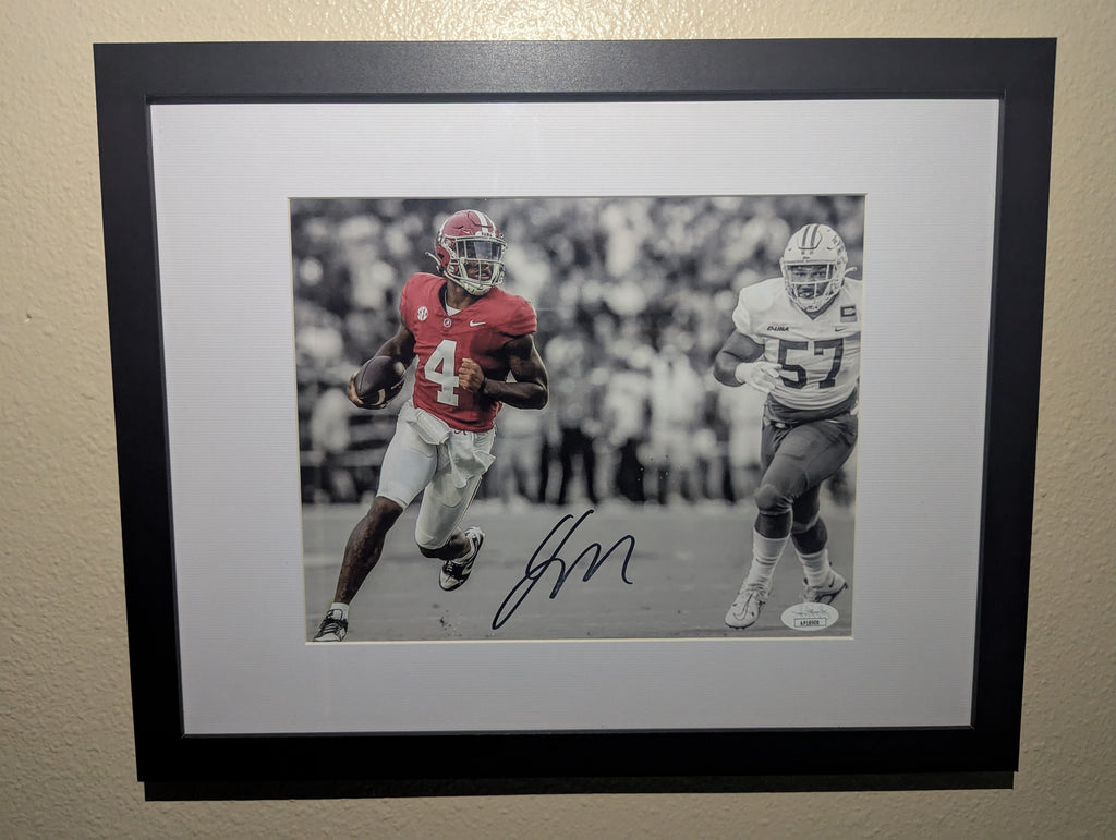 Signed Jalen Milroe 8x10 (JSA)