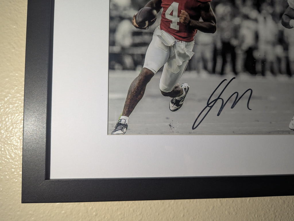 Signed Jalen Milroe 8x10 (JSA)