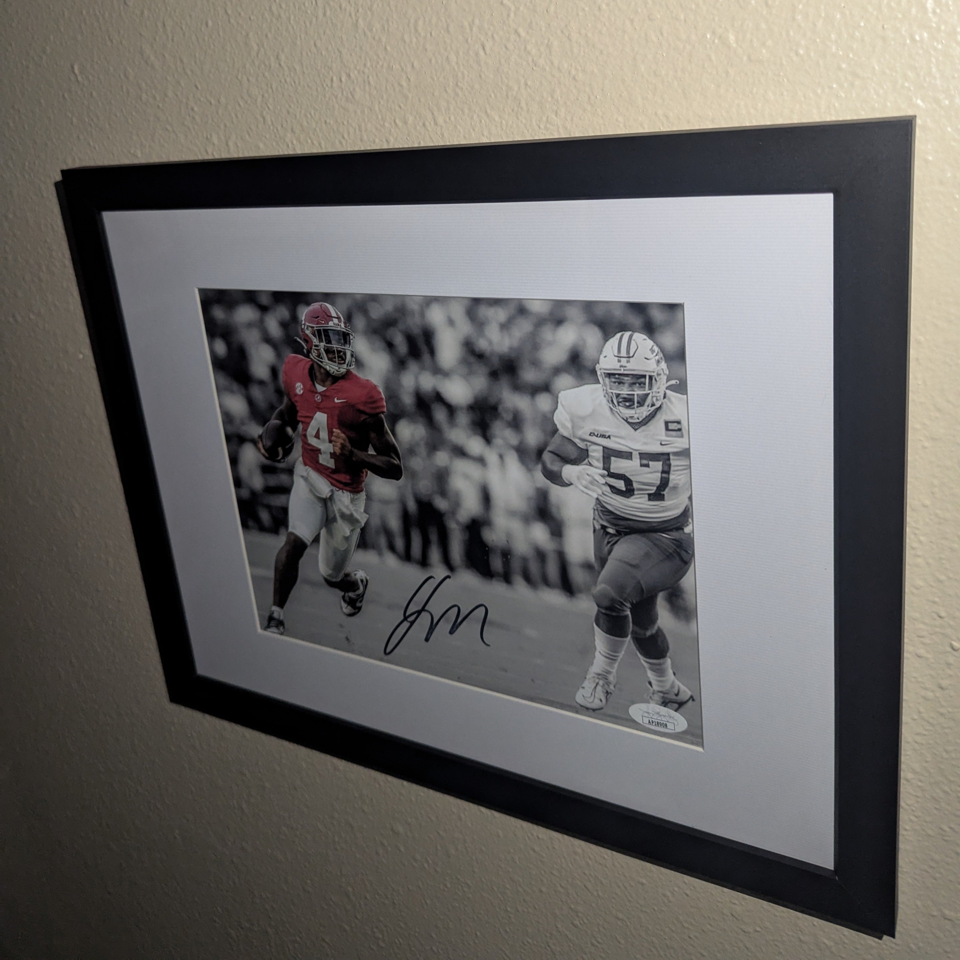 Signed Jalen Milroe 8x10 (JSA)
