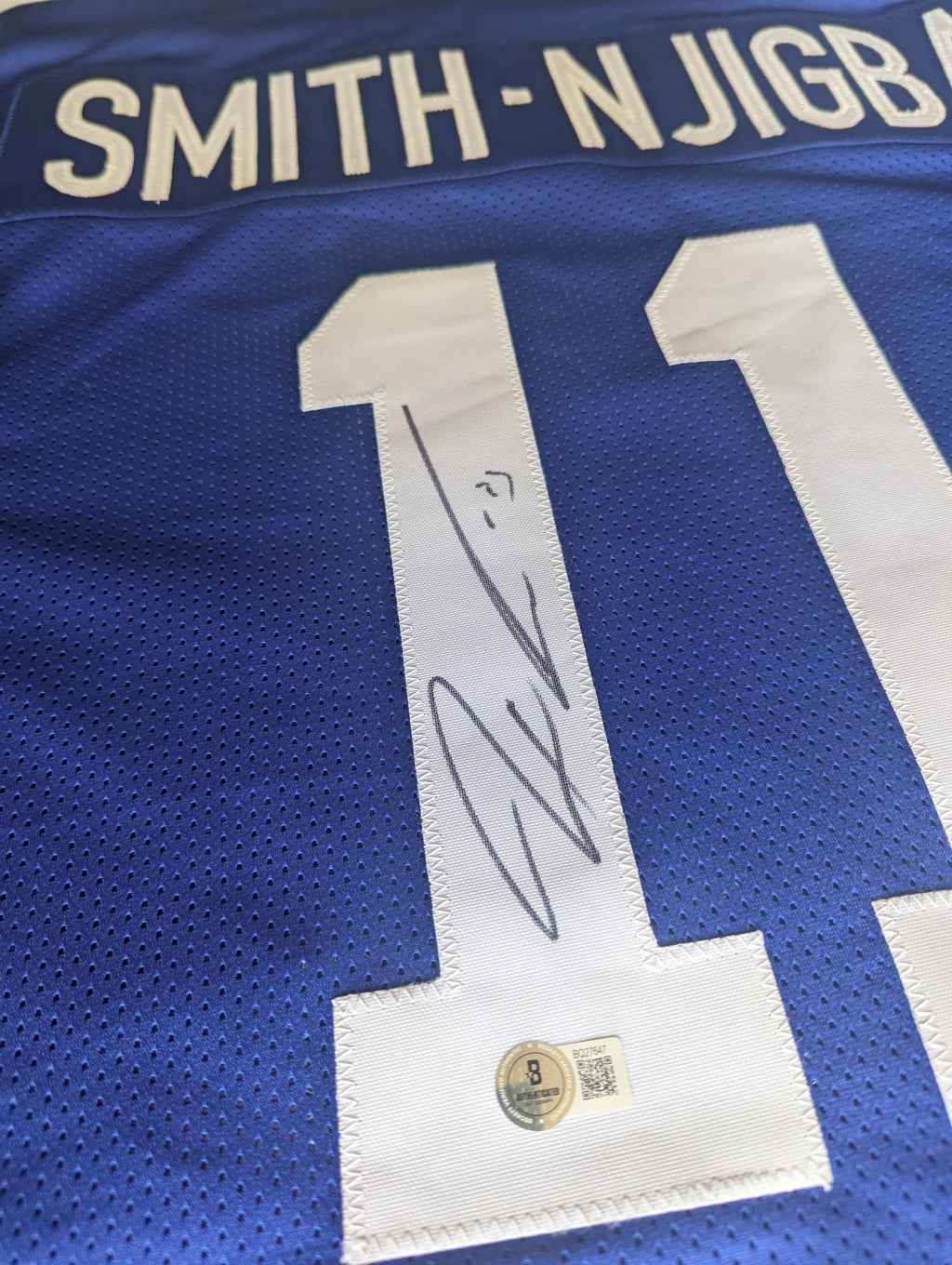 Signed Jaxon Smith-Njigba Custom Jersey (Beckett)
