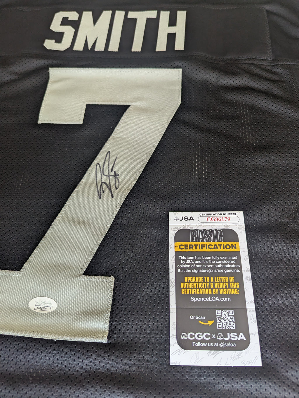 Signed Geno Smith Custom Jersey (JSA)