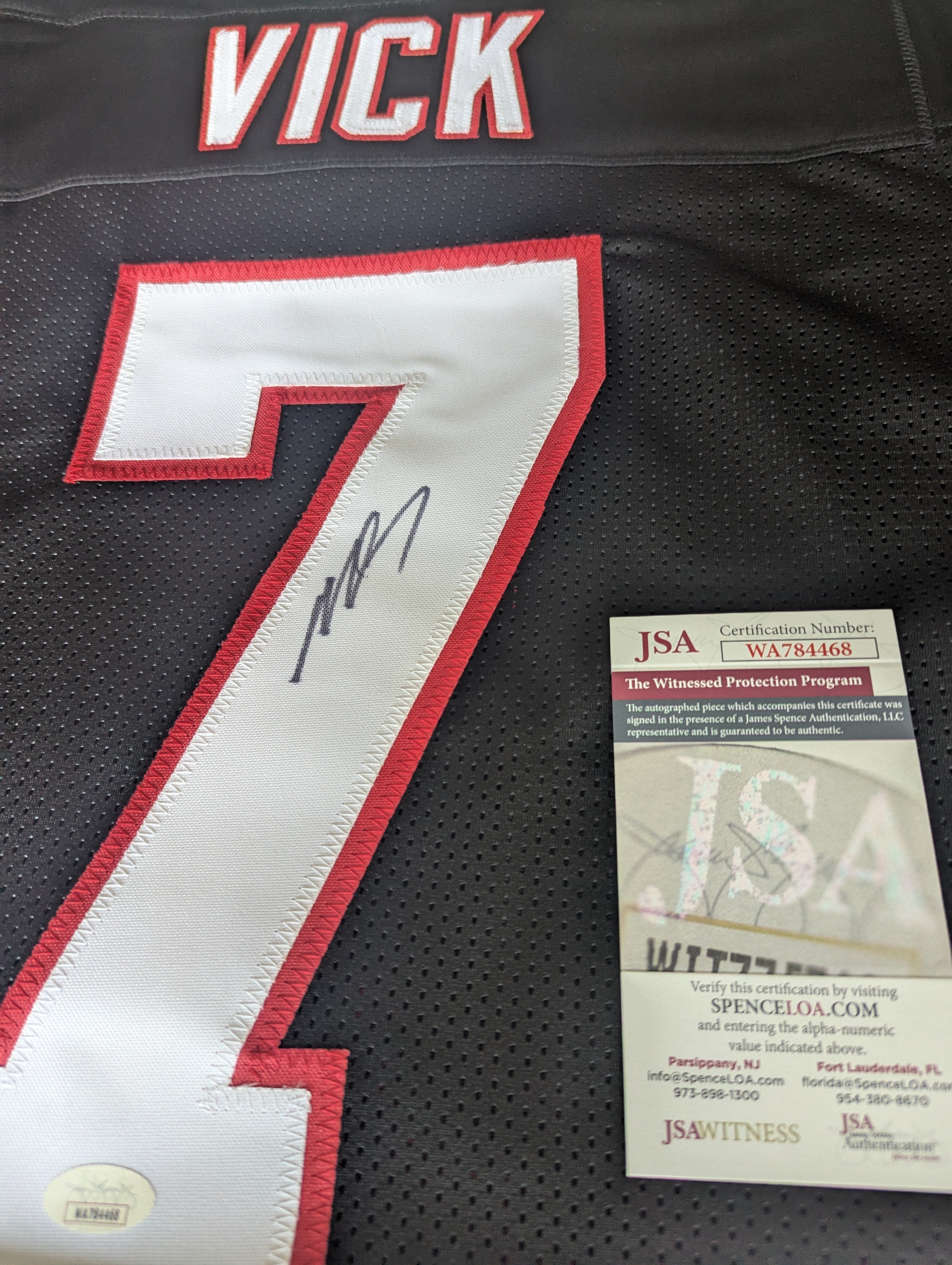 Signed Michael Vick Custom Jersey (JSA)