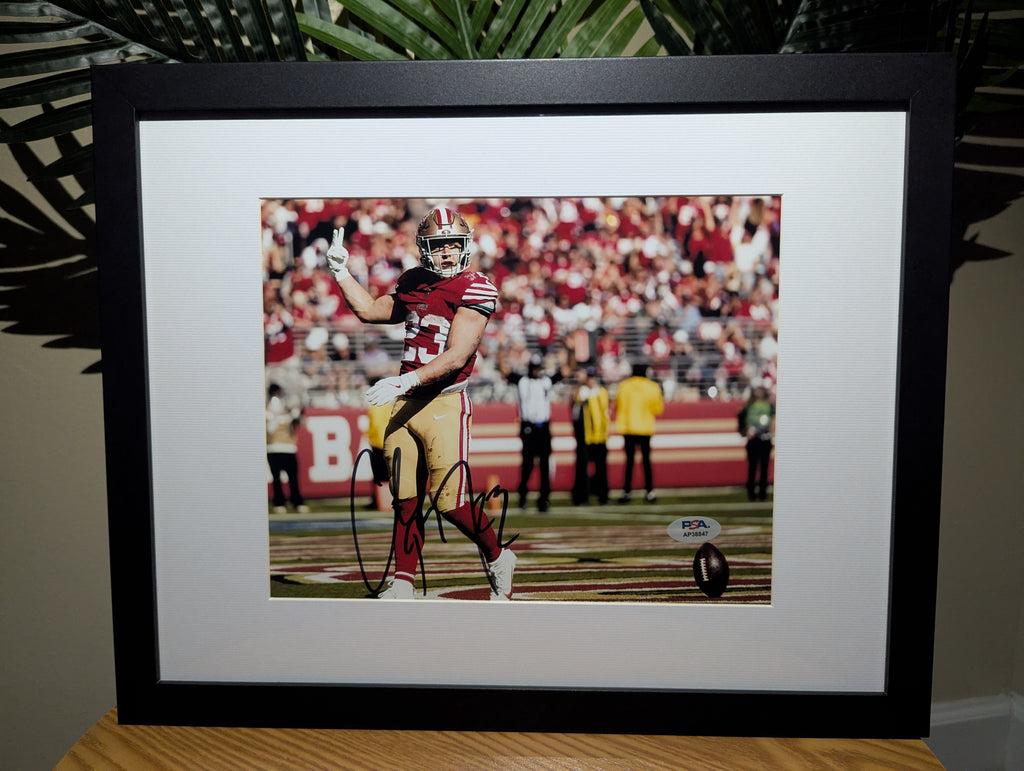 Signed Christian McCaffrey 8x10 (PSA)