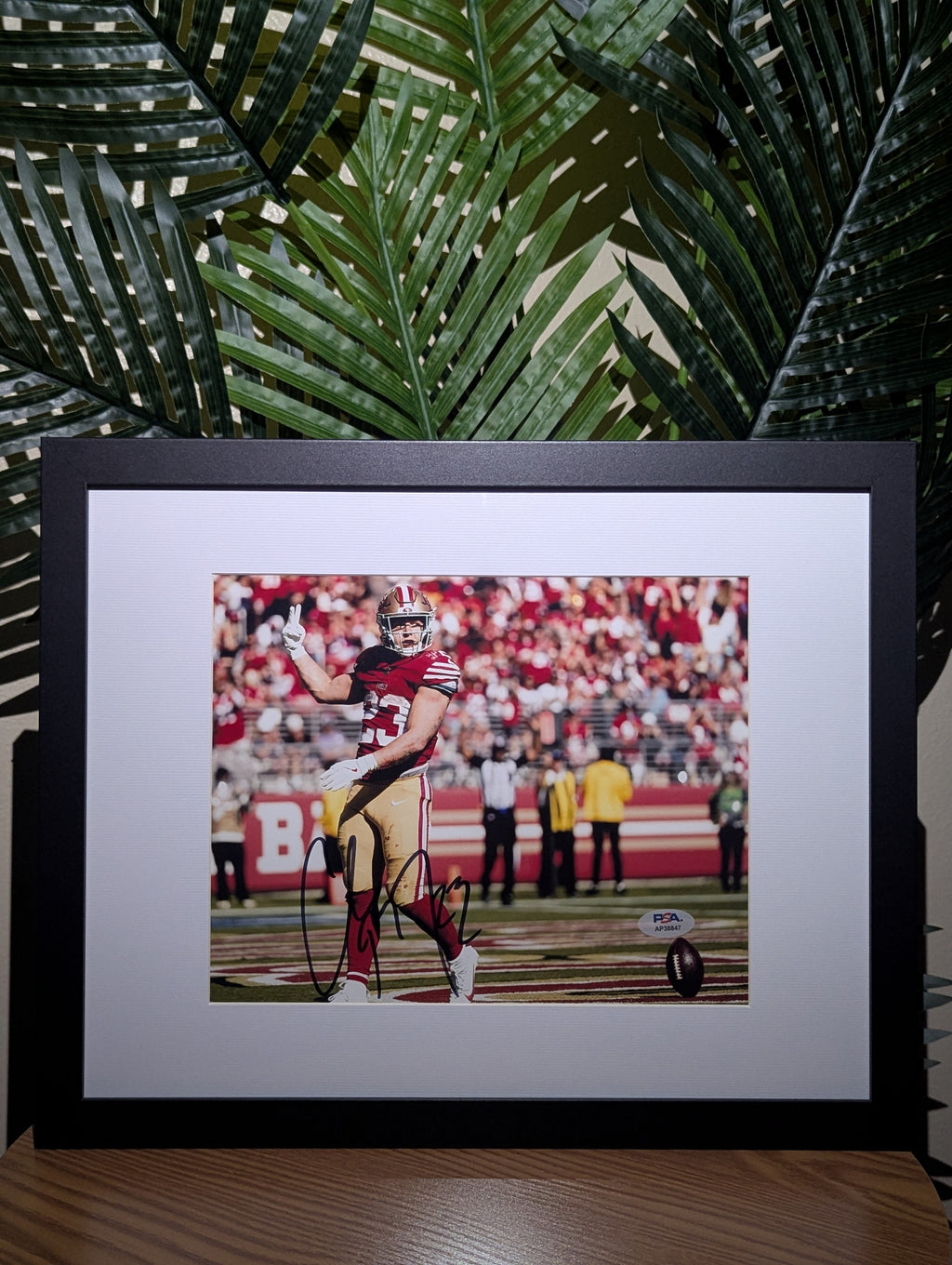 Signed Christian McCaffrey 8x10 (PSA)