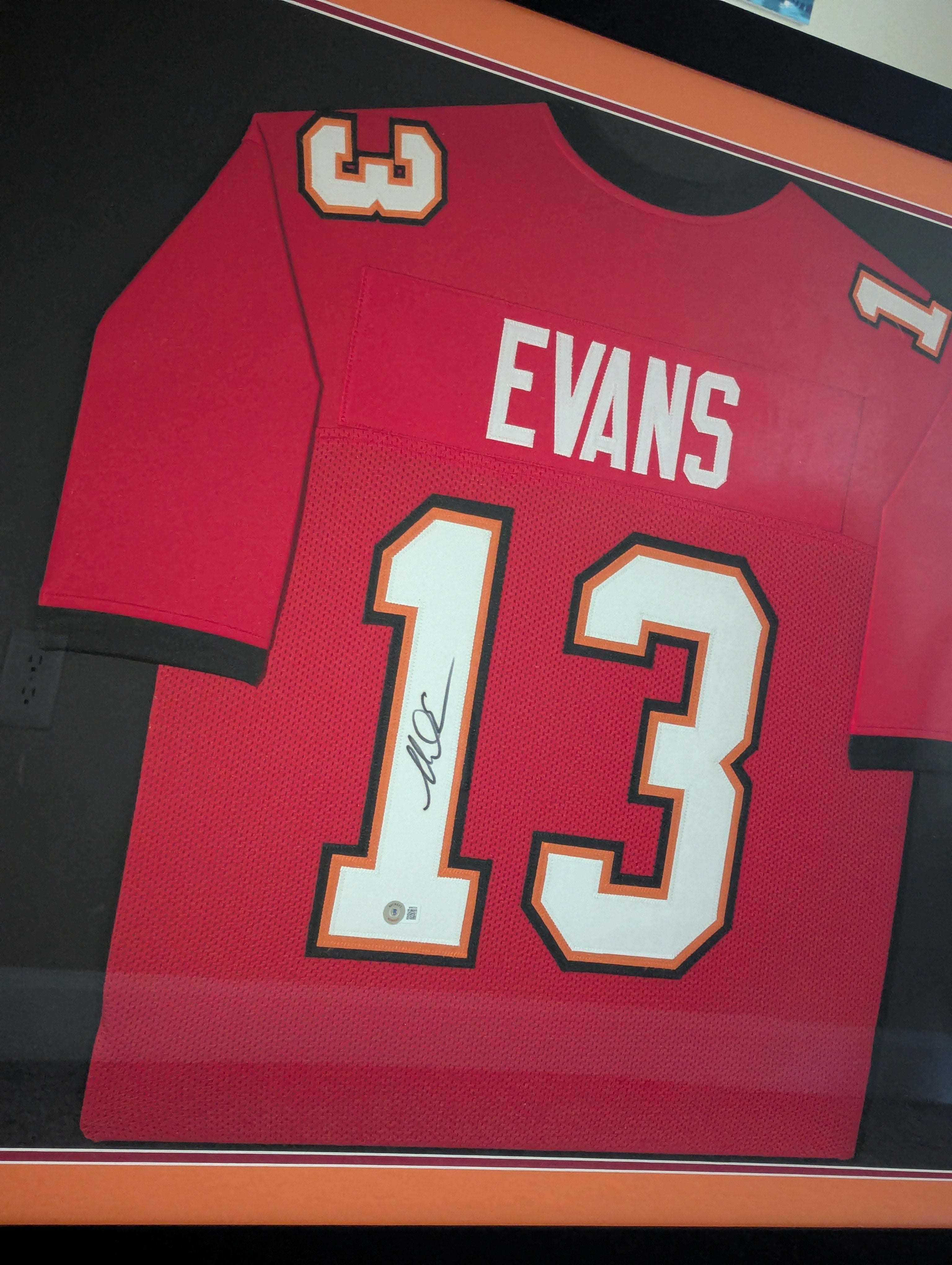 Framed Signed Mike Evans Jersey 35"x43" (Beckett)