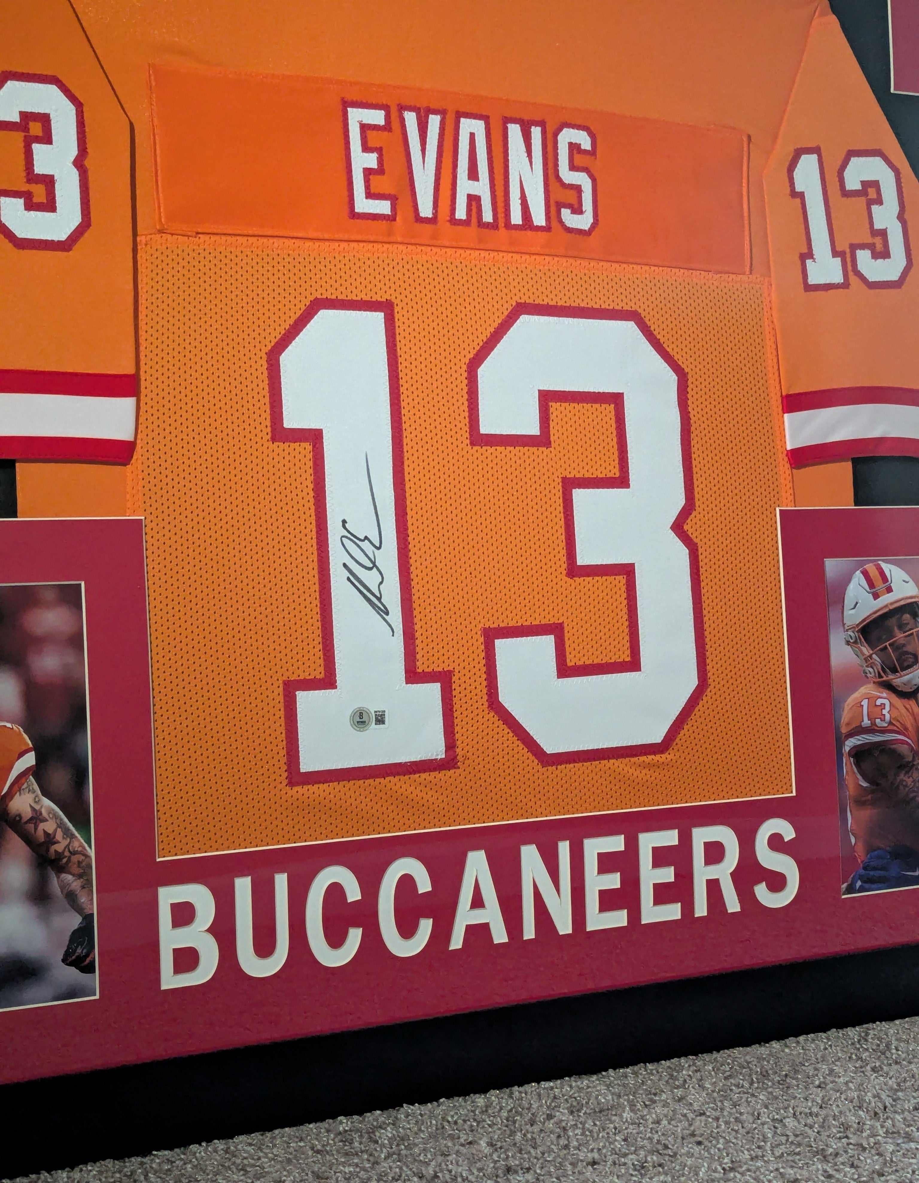 Framed Signed Mike Evans Jersey 35"x43" (Beckett)