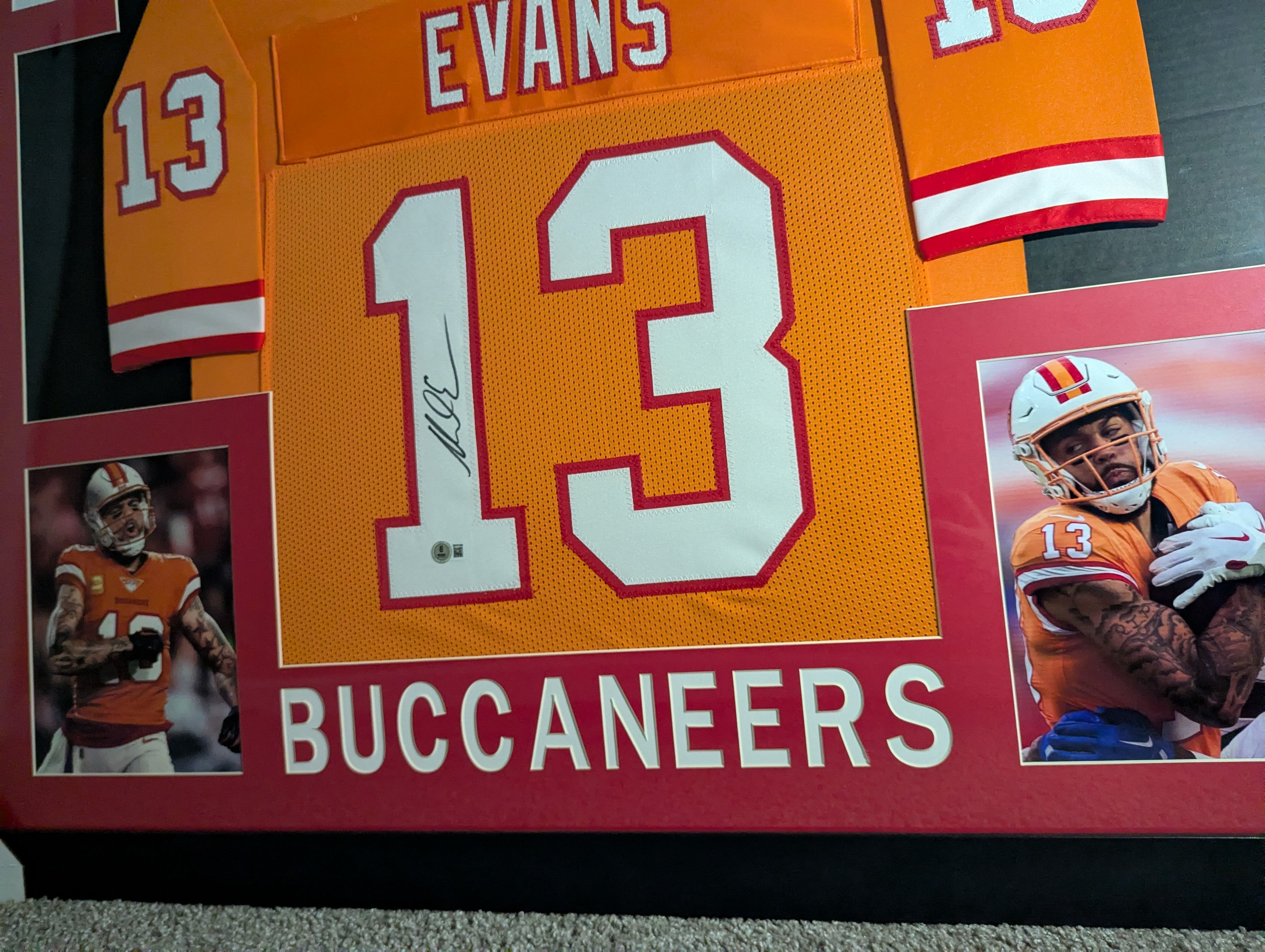 Framed Signed Mike Evans Jersey 35"x43" (Beckett)