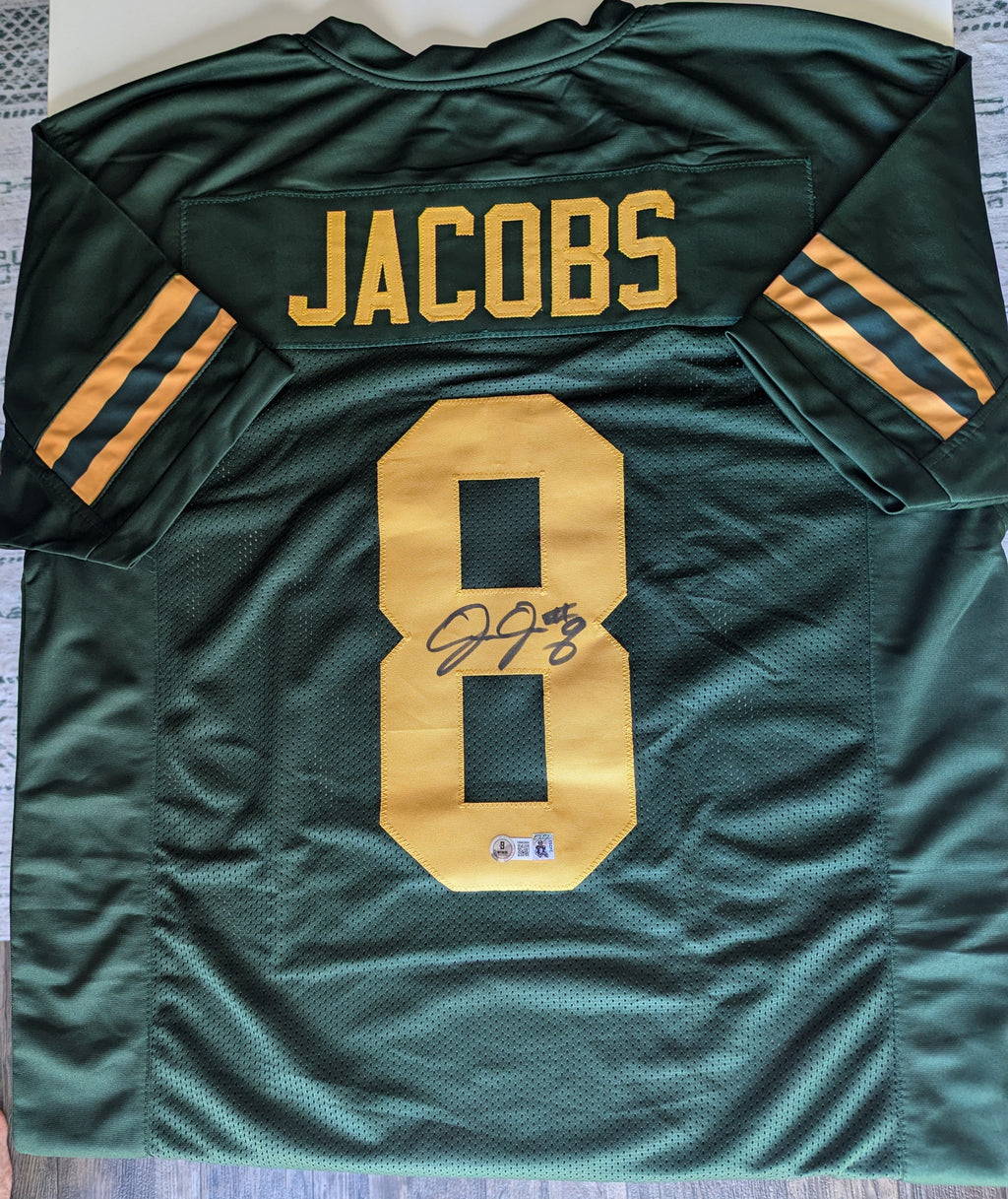 Signed Josh Jacobs Custom Jersey (Beckett)