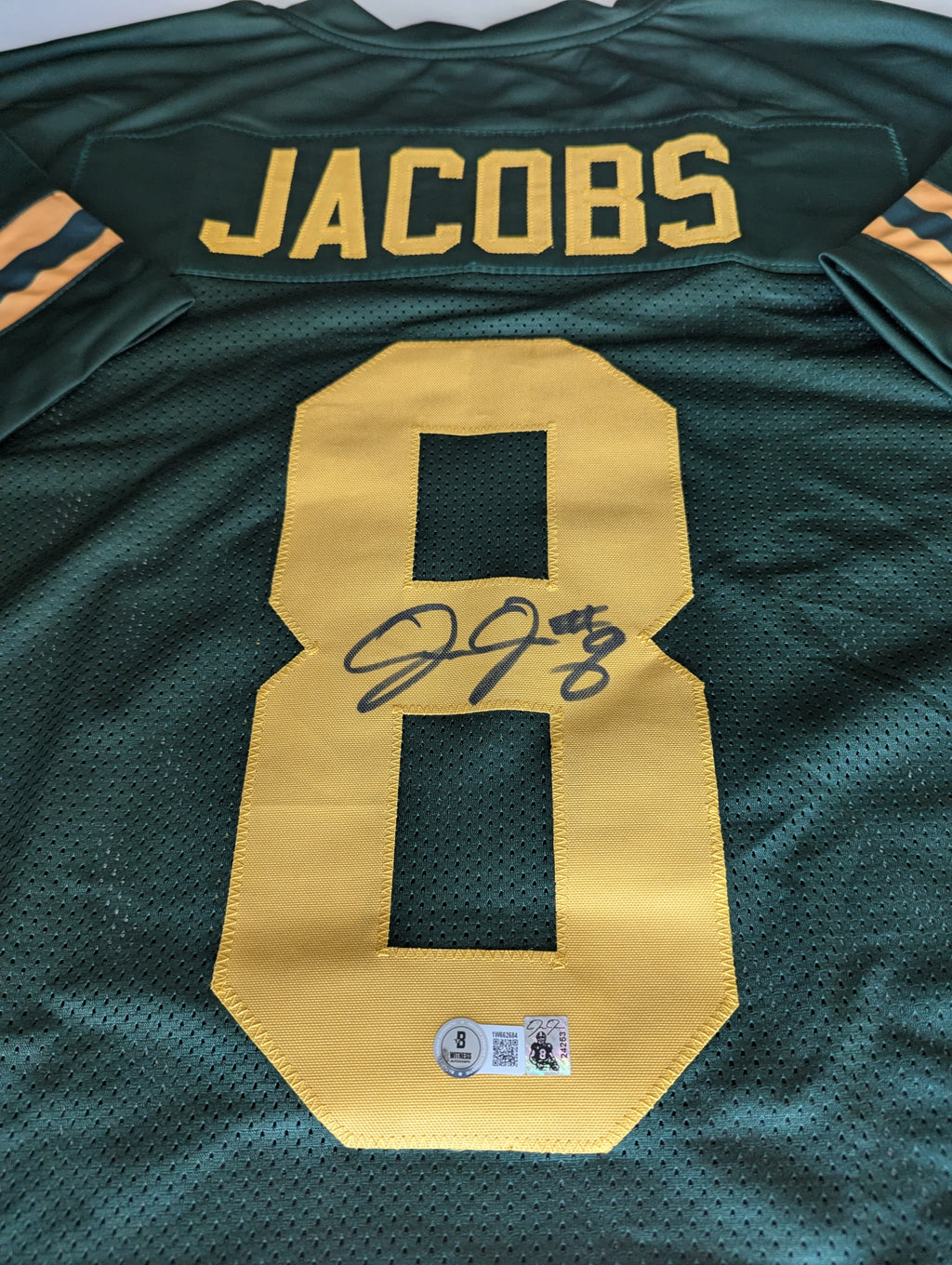 Signed Josh Jacobs Custom Jersey (Beckett)