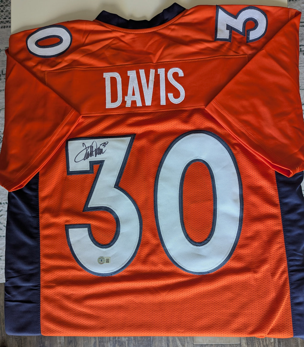 Signed Terrell Davis Custom Jersey (Beckett)
