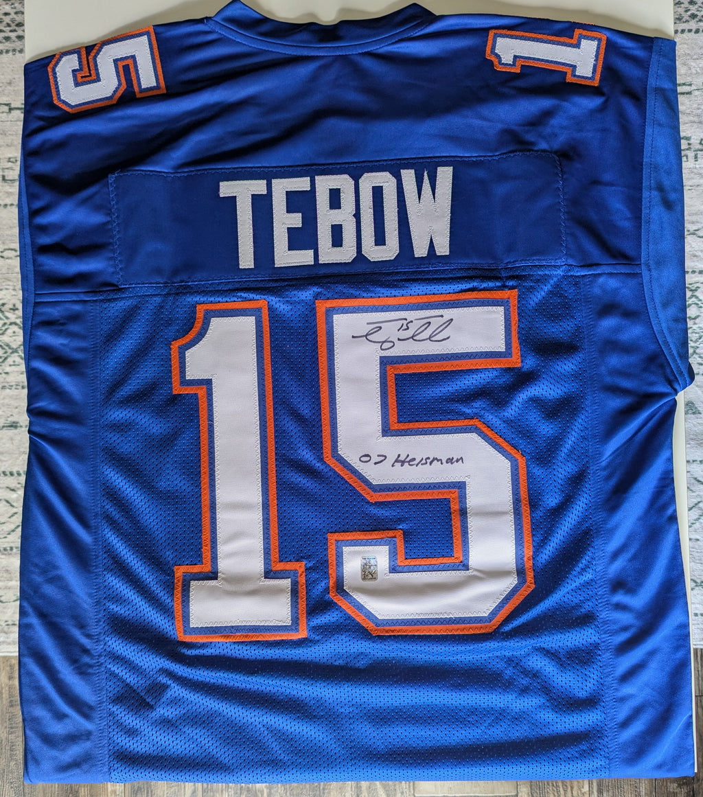 Signed Tim Tebow "07 Heisman" Custom Jersey (Tebow)