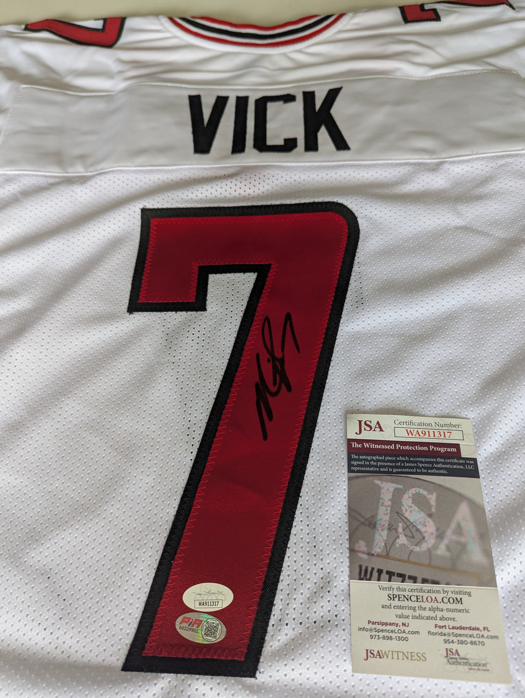 Signed Mike Vick Custom Jersey (JSA)