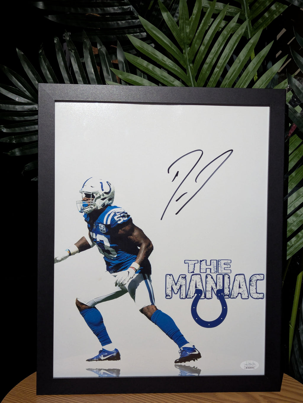 Signed Shaquille Leonard 11x14 (JSA)