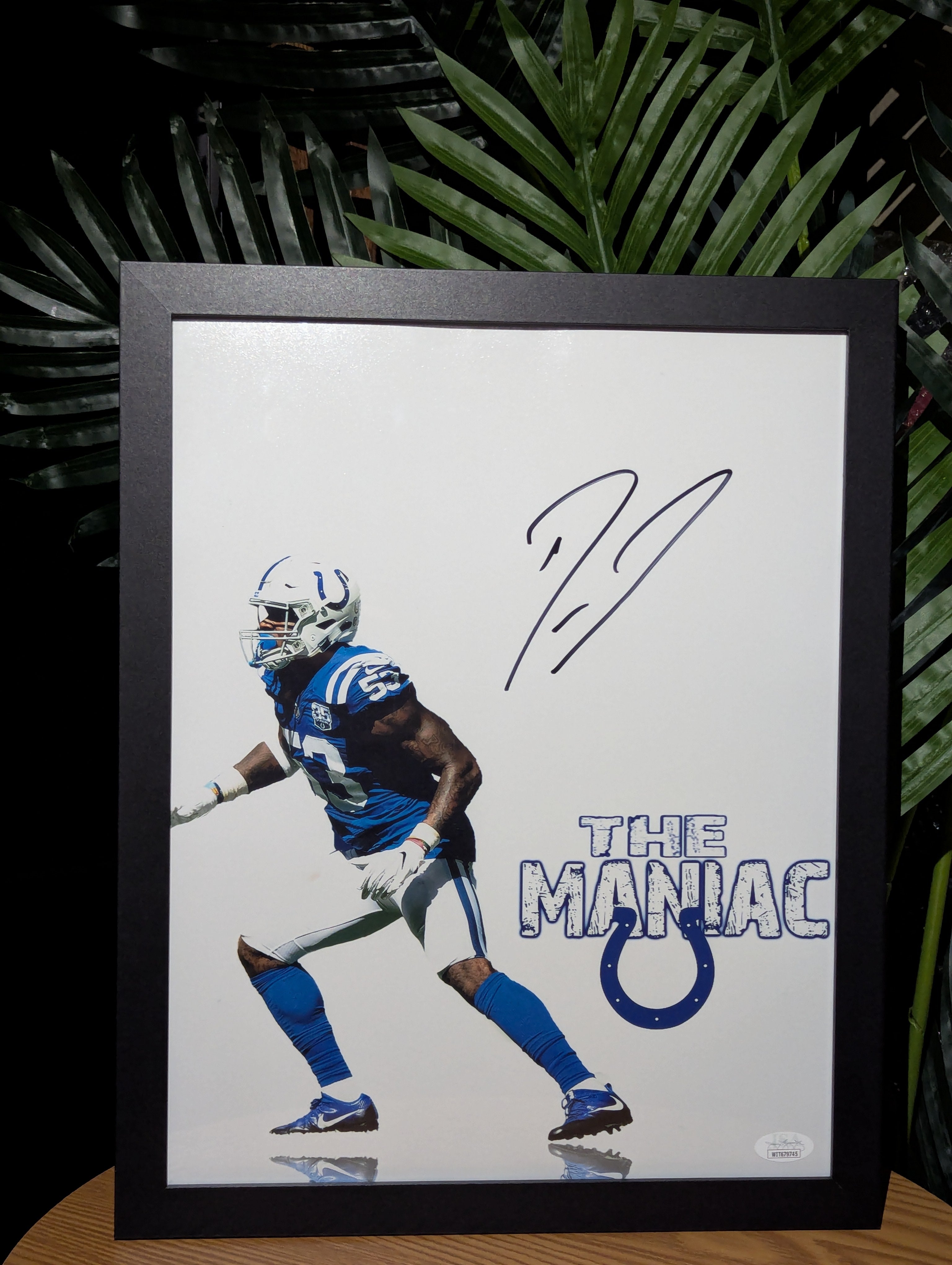 Signed Shaquille Leonard 11x14 (JSA)