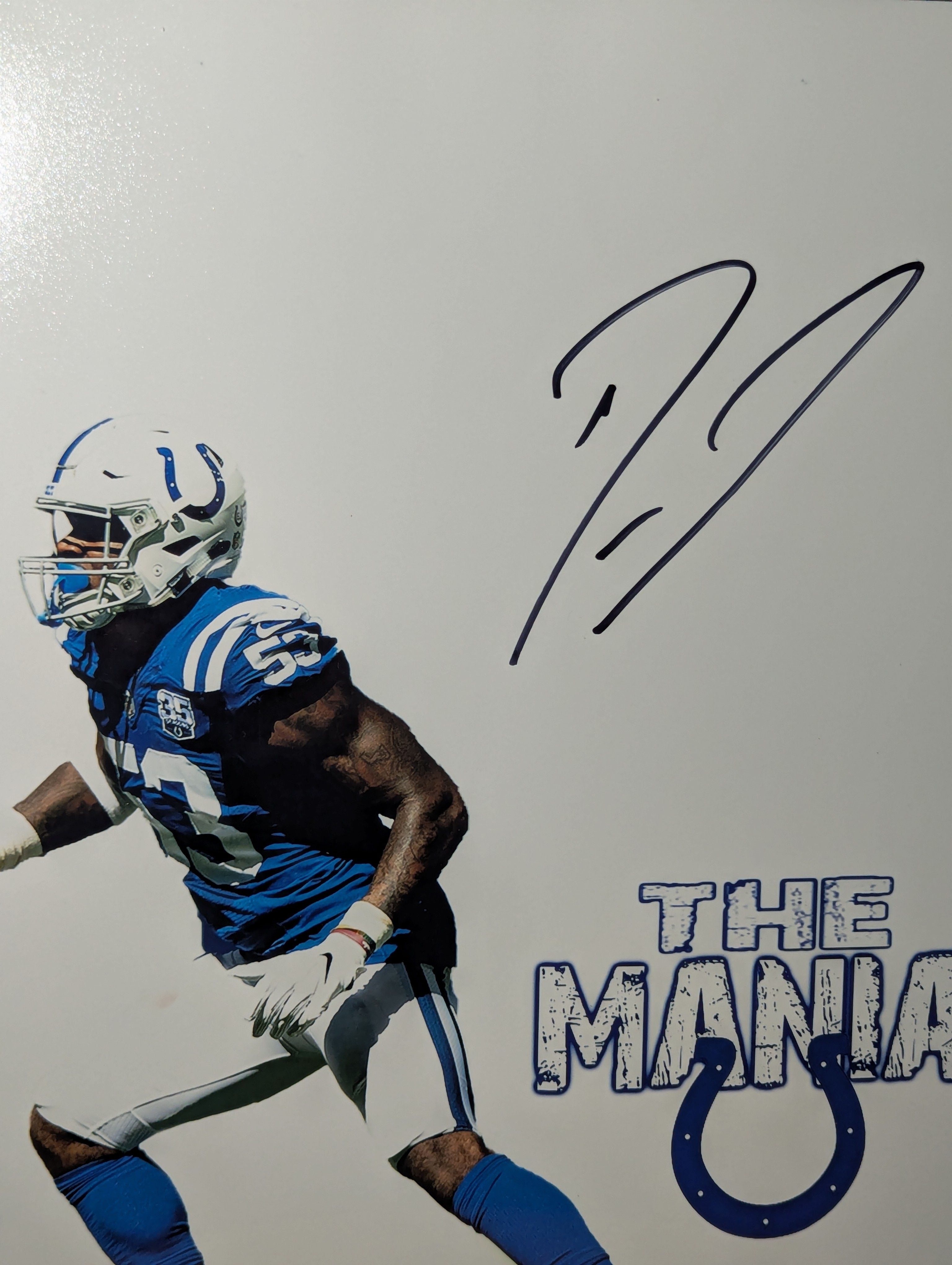 Signed Shaquille Leonard 11x14 (JSA)