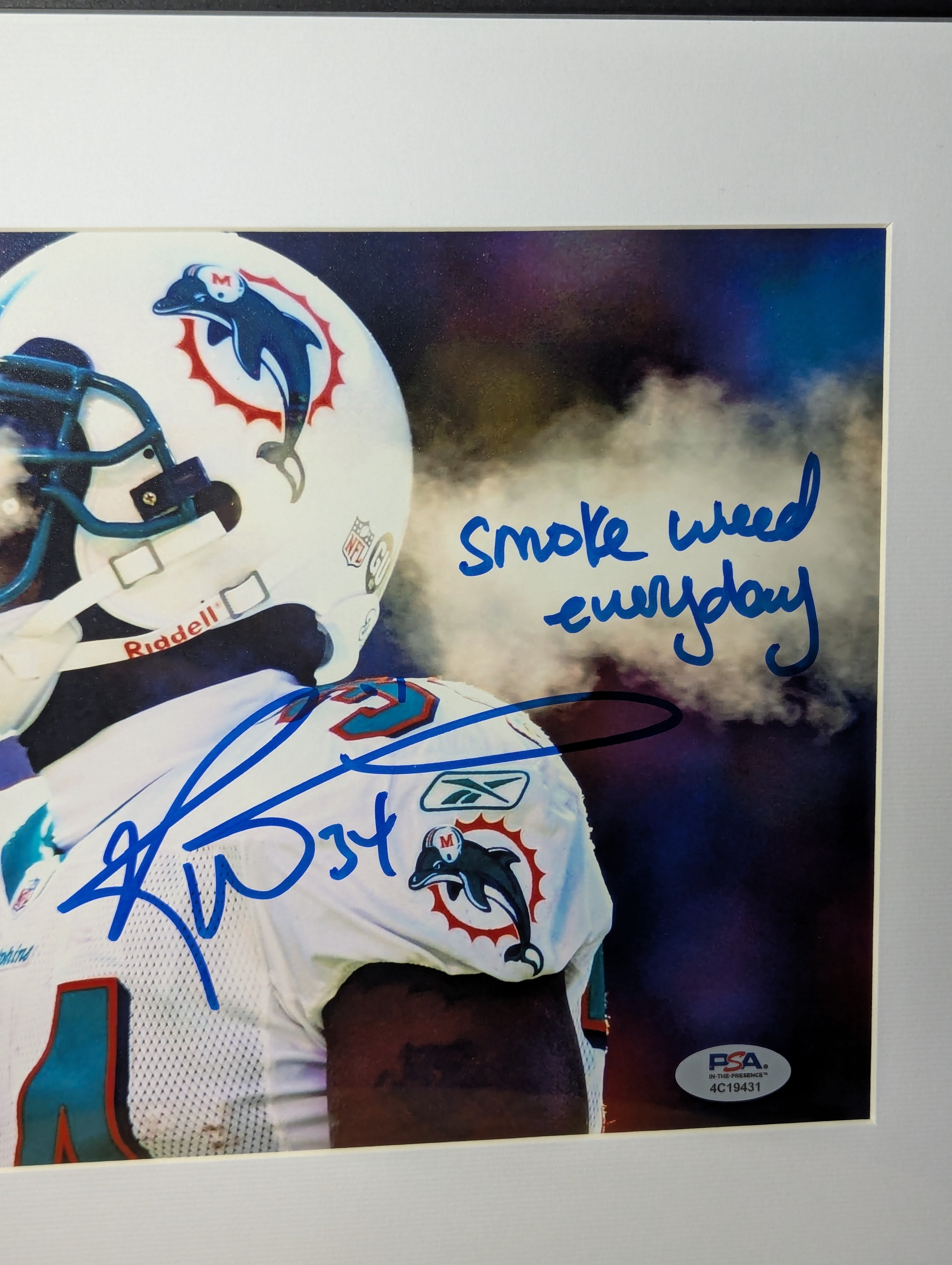 Signed Ricky Williams "Smoke Weed Everyday" 8x10 (PSA)