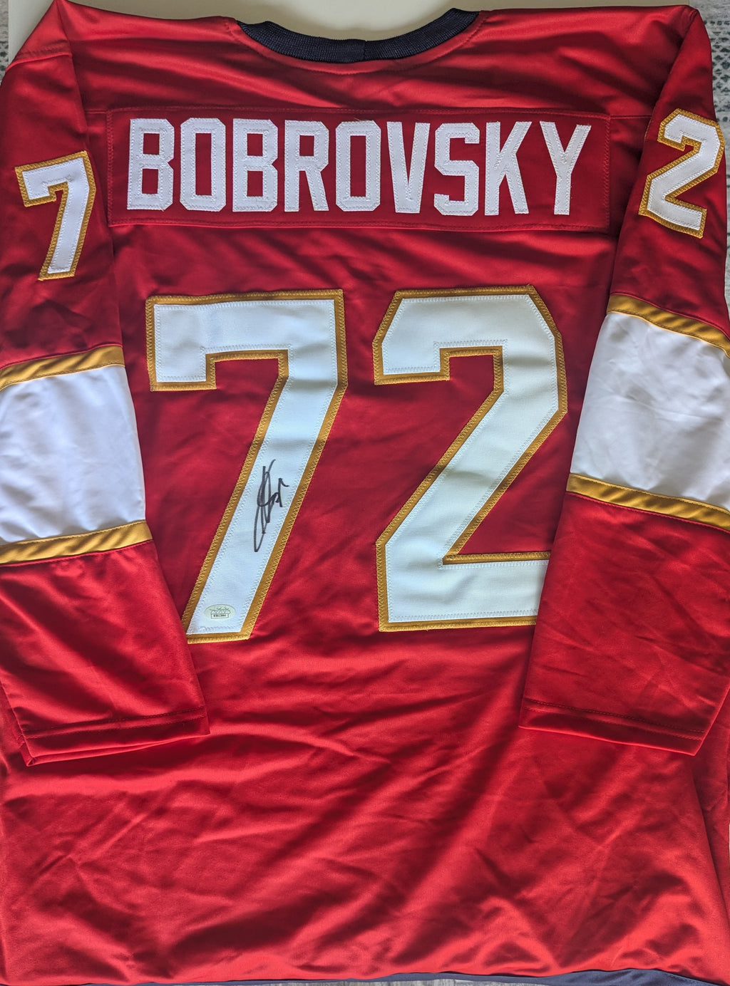 Signed Sergei Bobrovsky Custom Jersey (JSA)