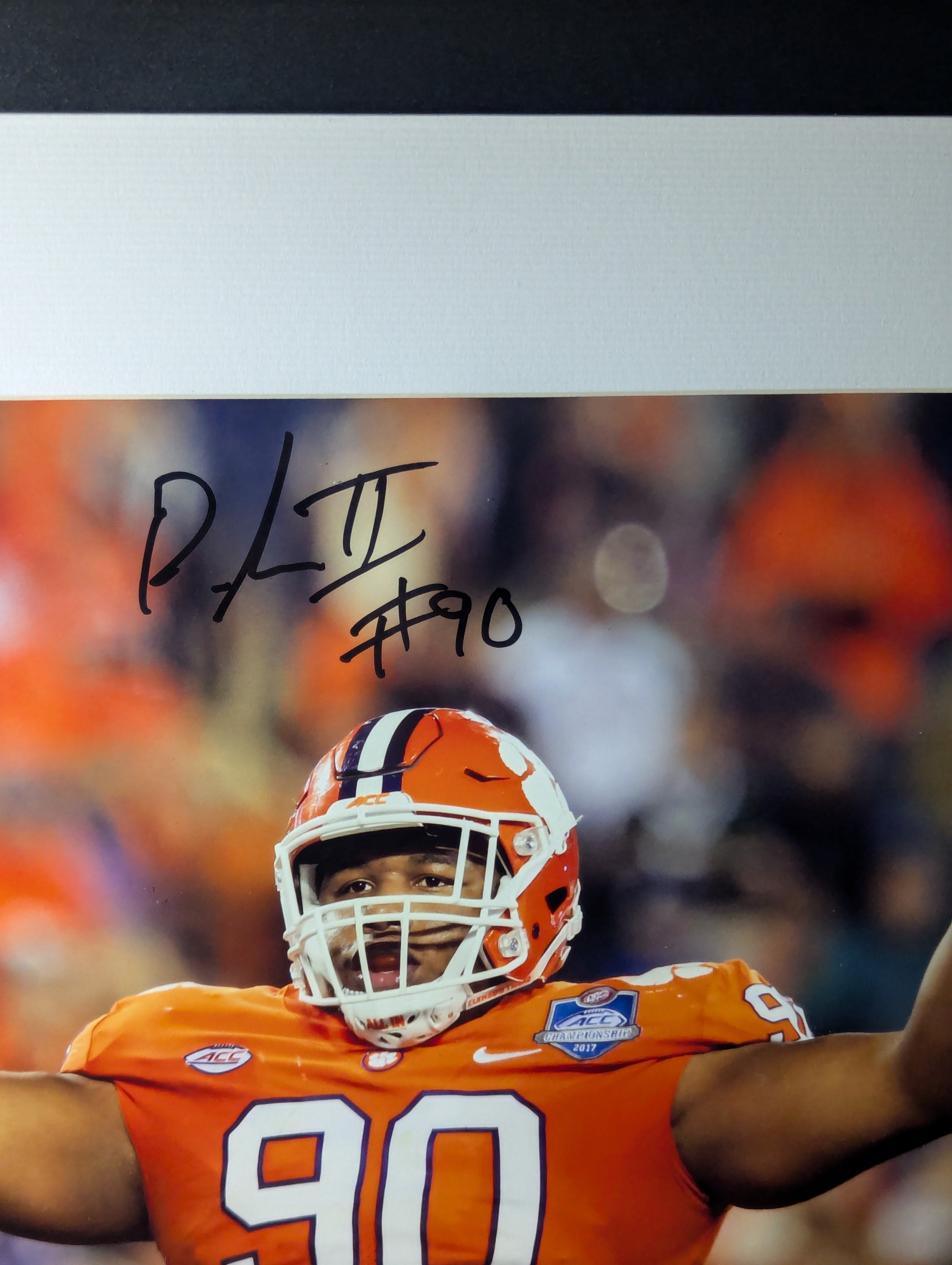 Signed Dexter Lawrence 8x10 (Beckett)