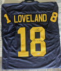 Signed Colston Loveland Custom Jersey w/ "3-0 vs lil bro" inscription (Beckett)