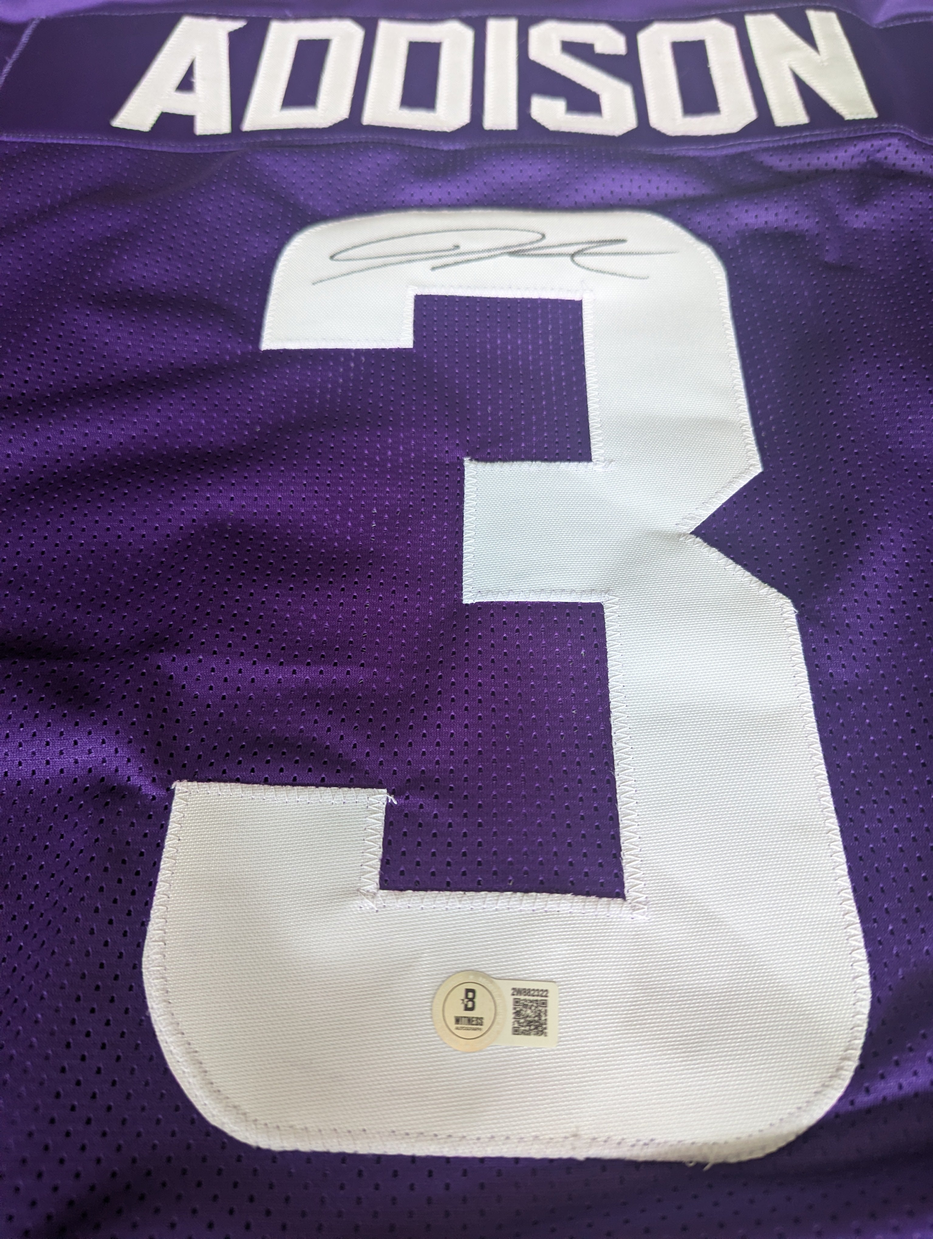 Jordan Addison - Signed Custom Jersey (Beckett)