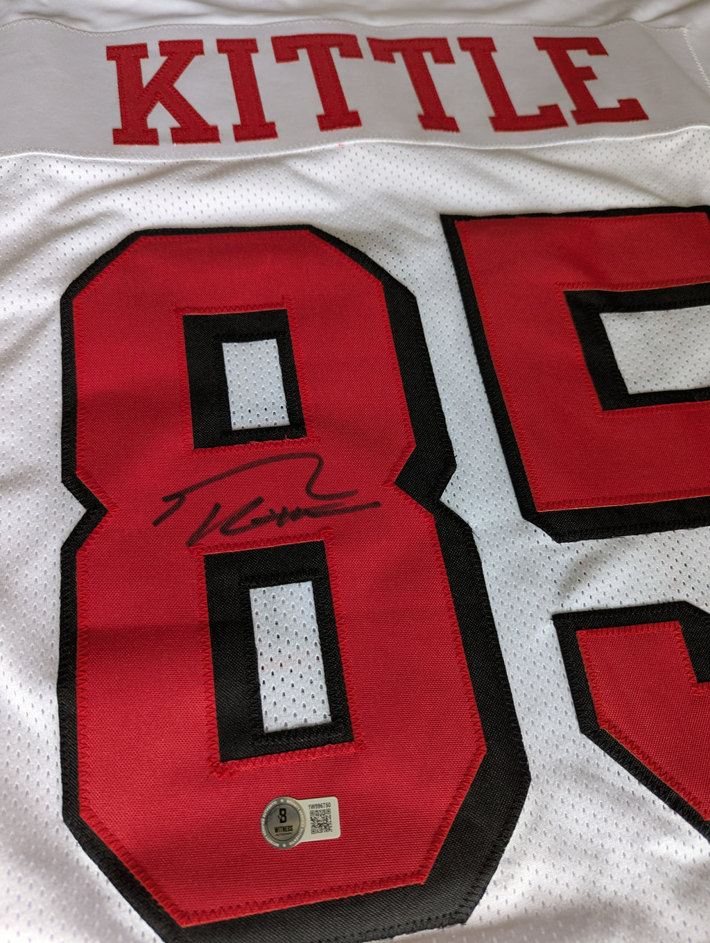 Signed George Kittle Custom Jersey (Beckett)