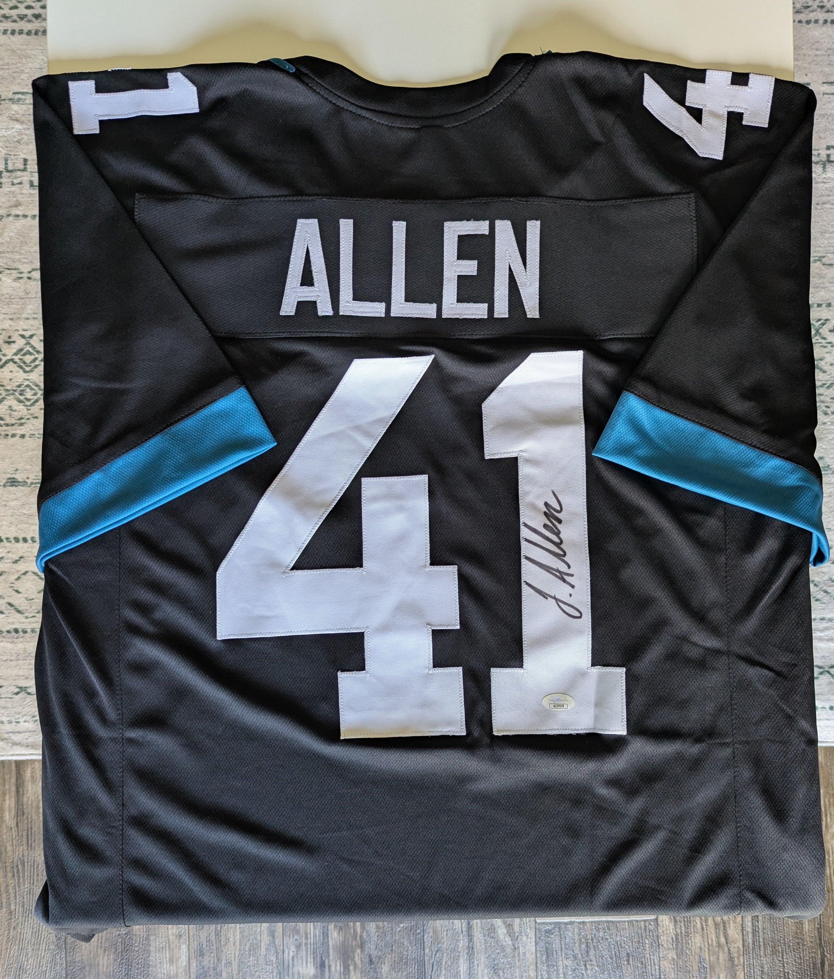 Signed Josh Allen-Hines Custom Jersey (JSA)