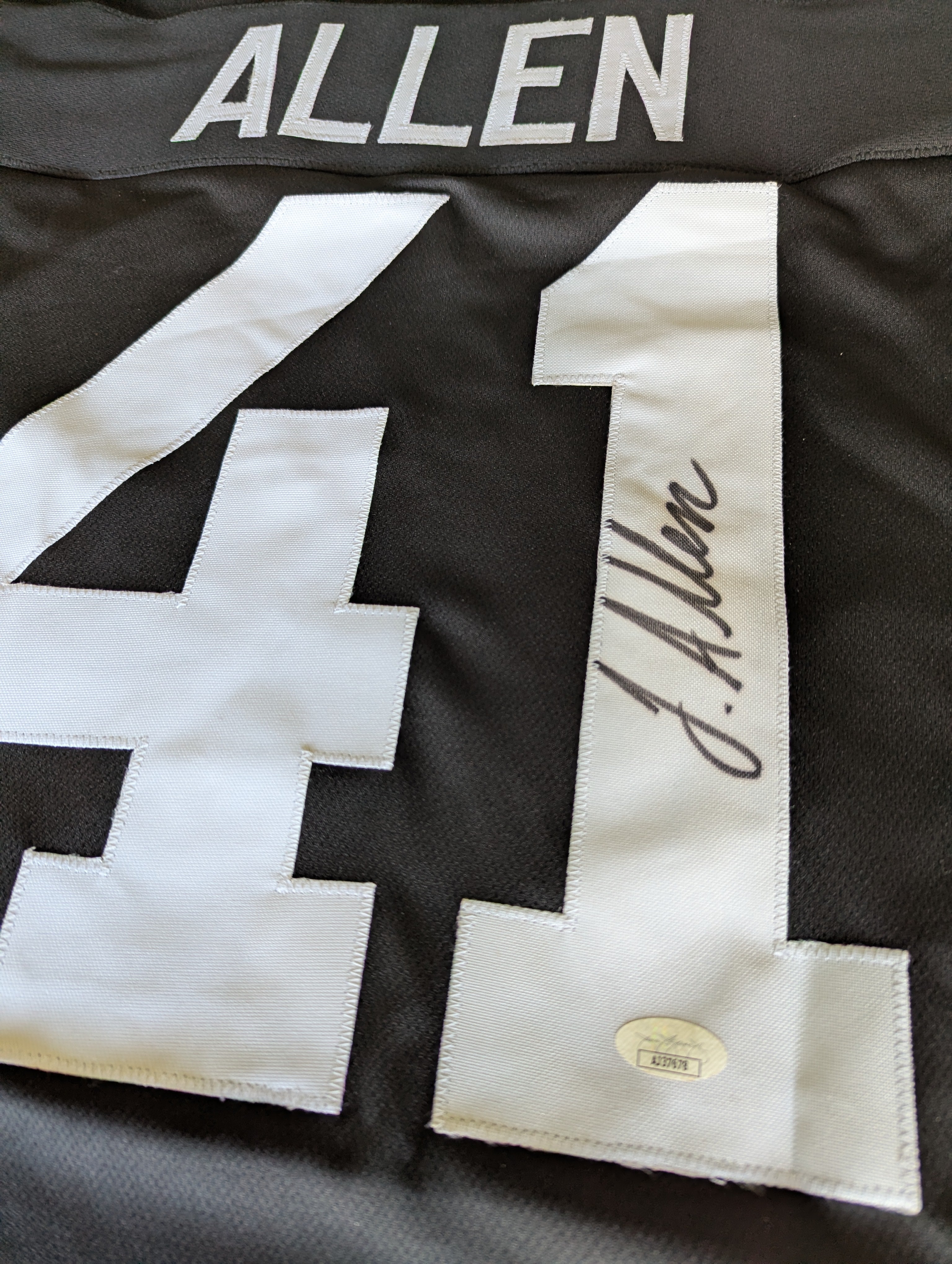 Signed Josh Allen-Hines Custom Jersey (JSA)