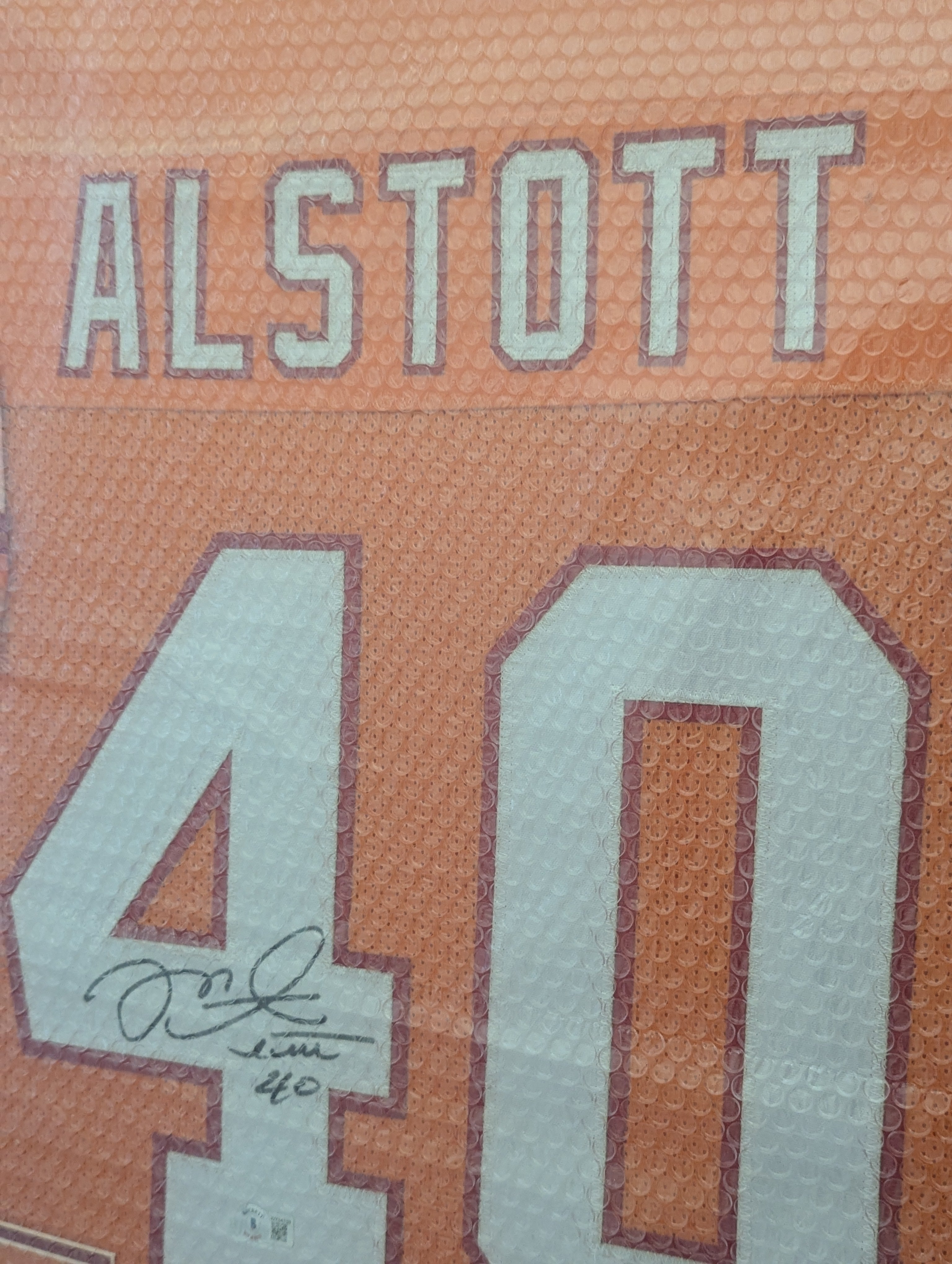 Framed Mike Alstott Signed Jersey - 43"x35" (Beckett)