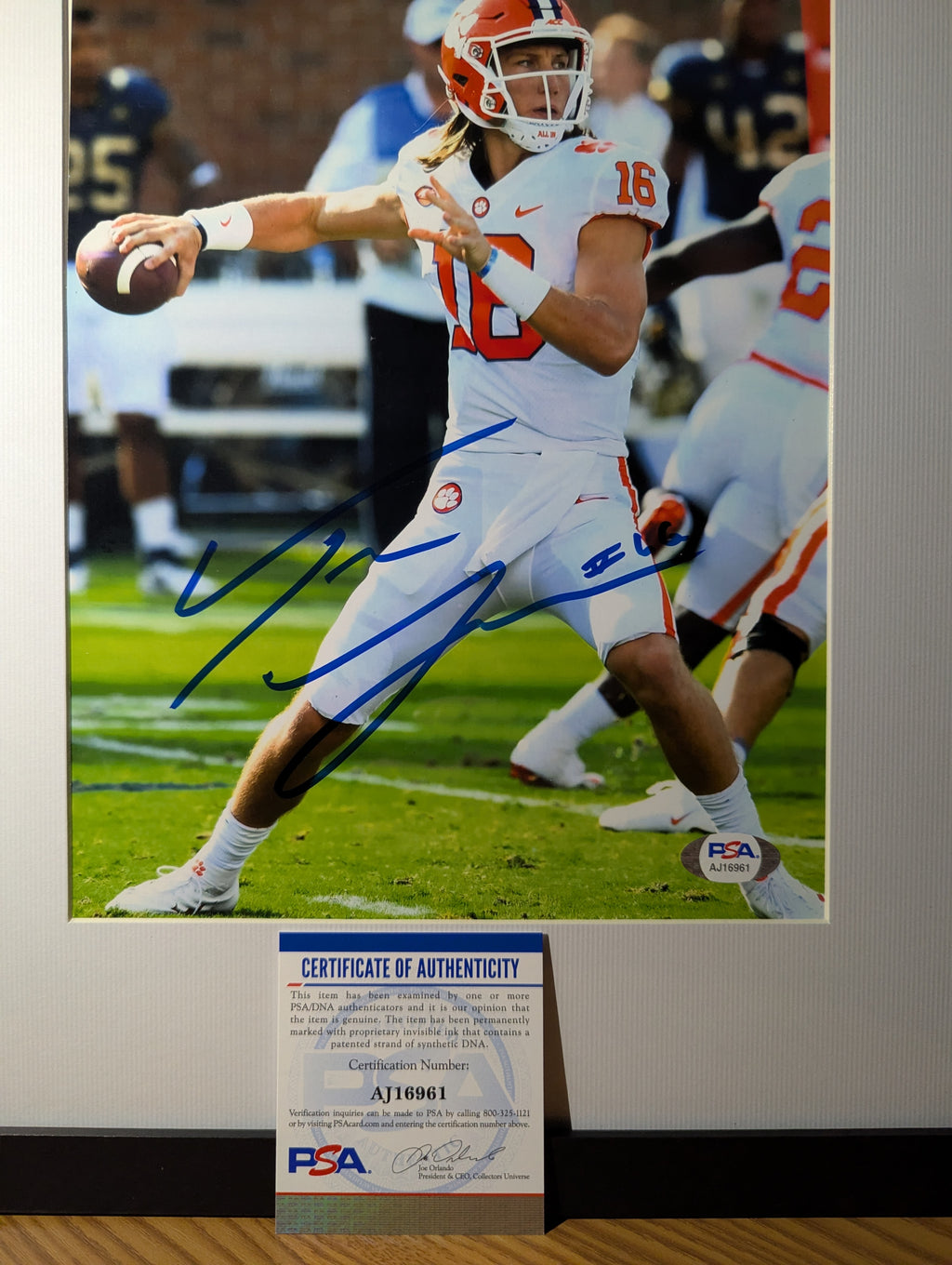 Signed Trevor Lawrence 8x10 (PSA)