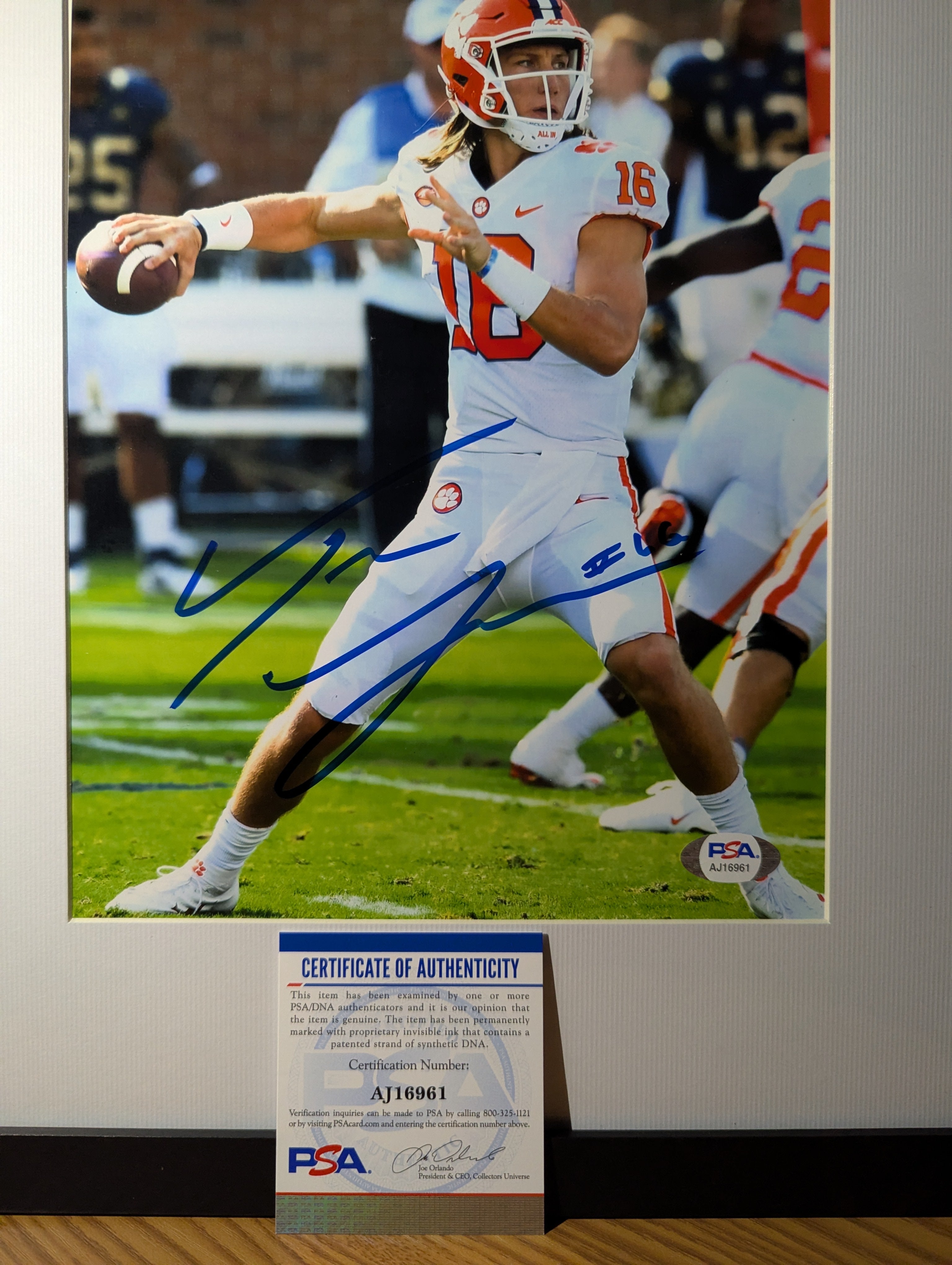 Signed Trevor Lawrence 8x10 (PSA)