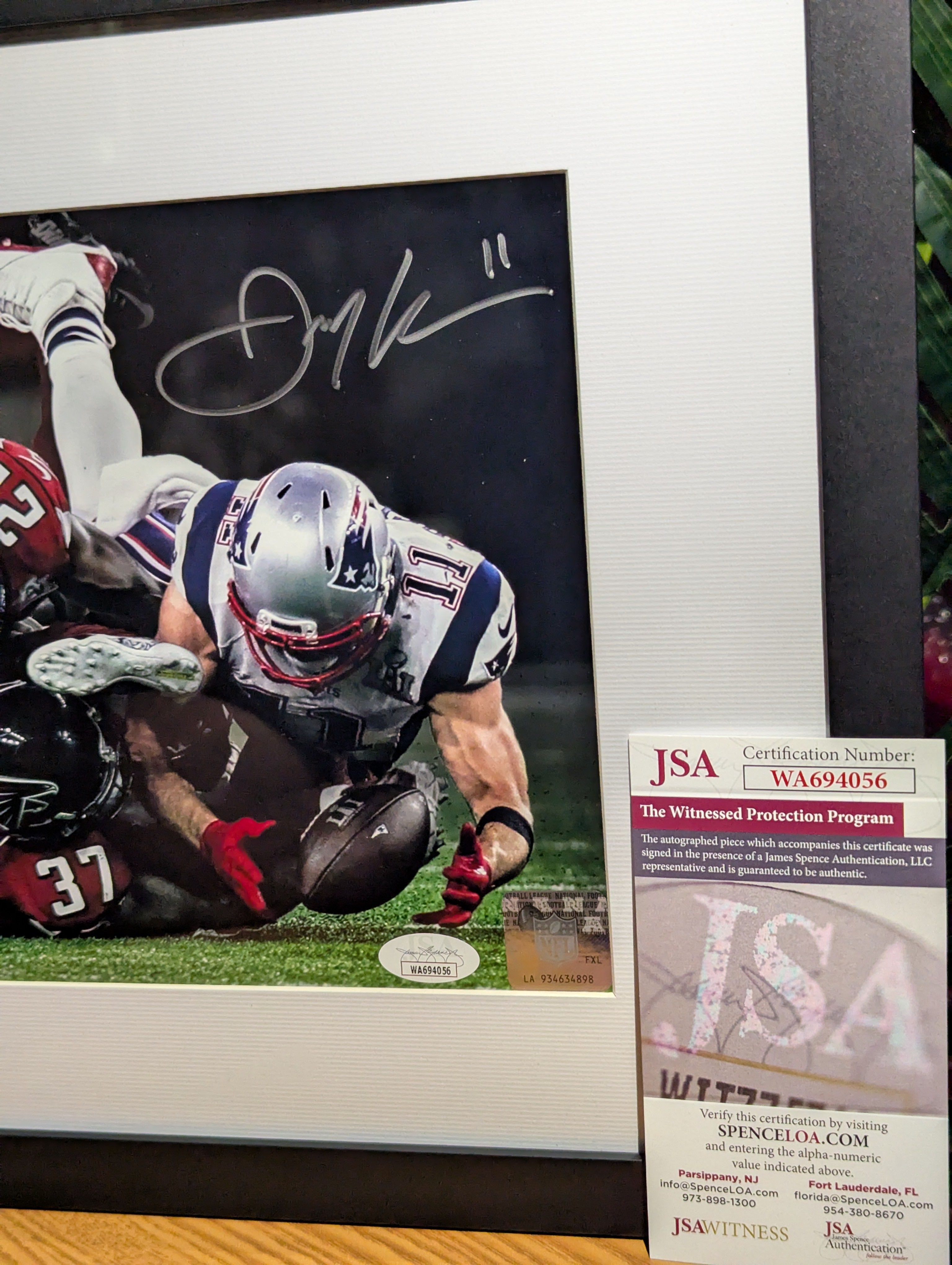 Signed Julian Edelman 8x10 (JSA)