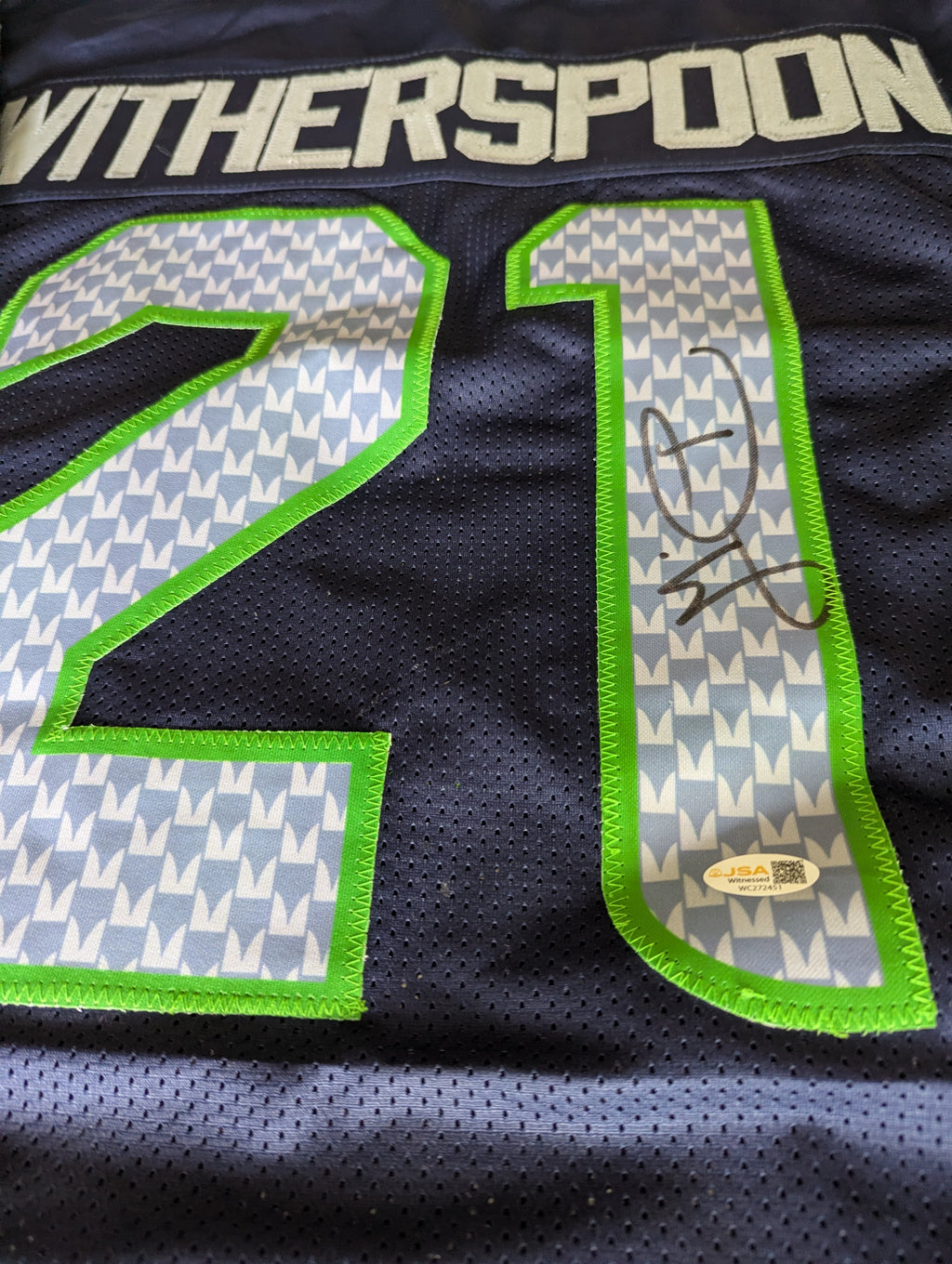Signed Devon Witherspoon Custom Jersey in Display Case (JSA)