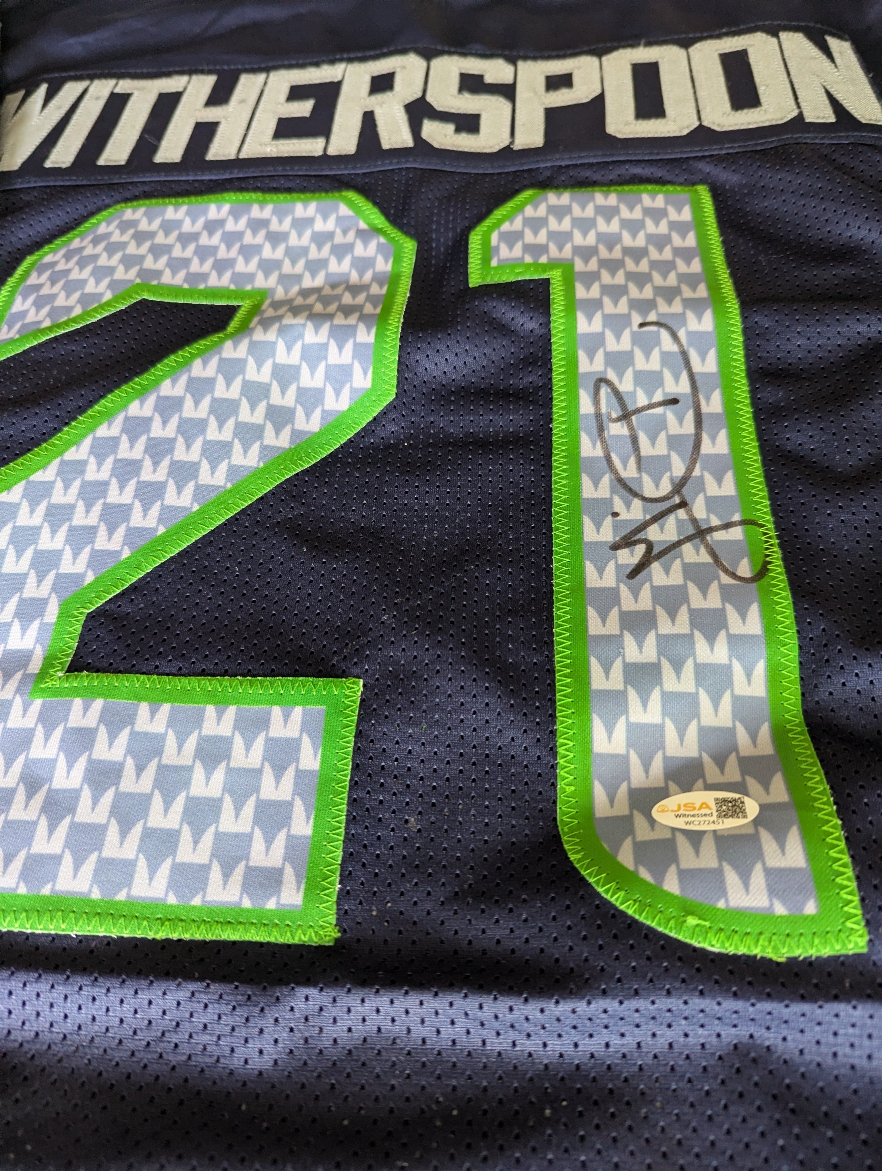 Signed Devon Witherspoon Custom Jersey in Display Case (JSA)