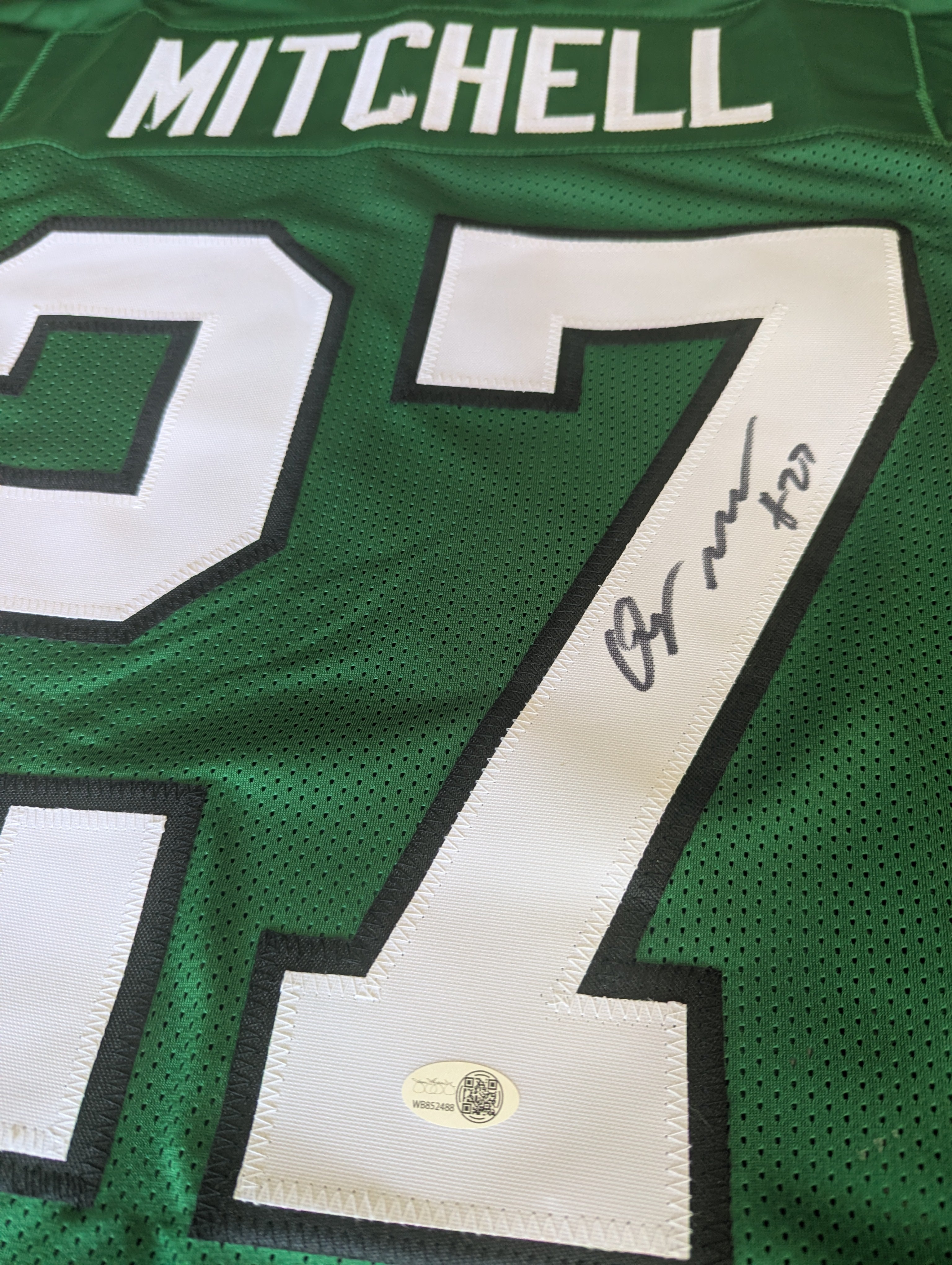 Signed Quinyon Mitchell Custom Jersey (JSA)