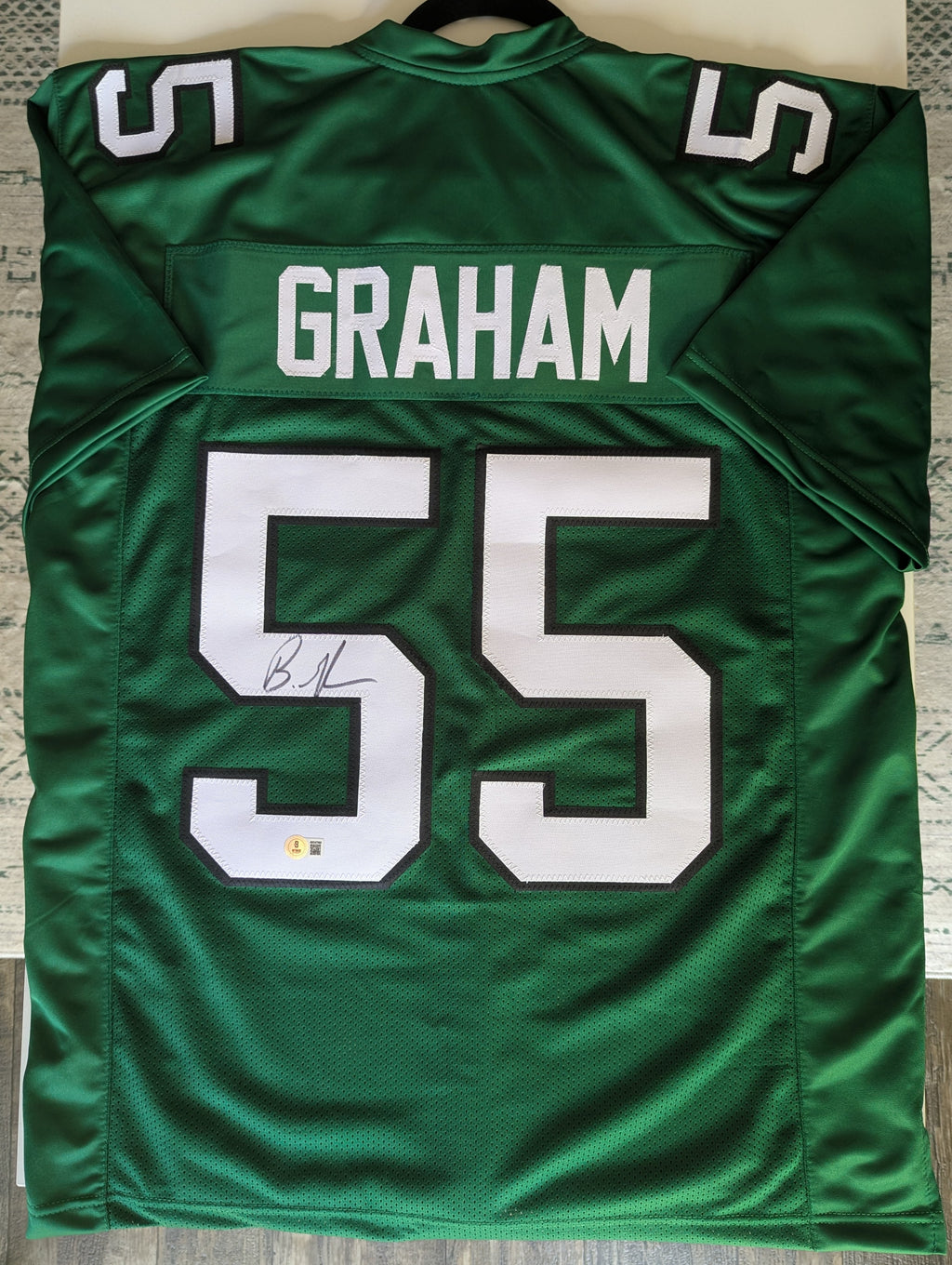 Signed Brandon Graham Custom Jersey (Beckett)