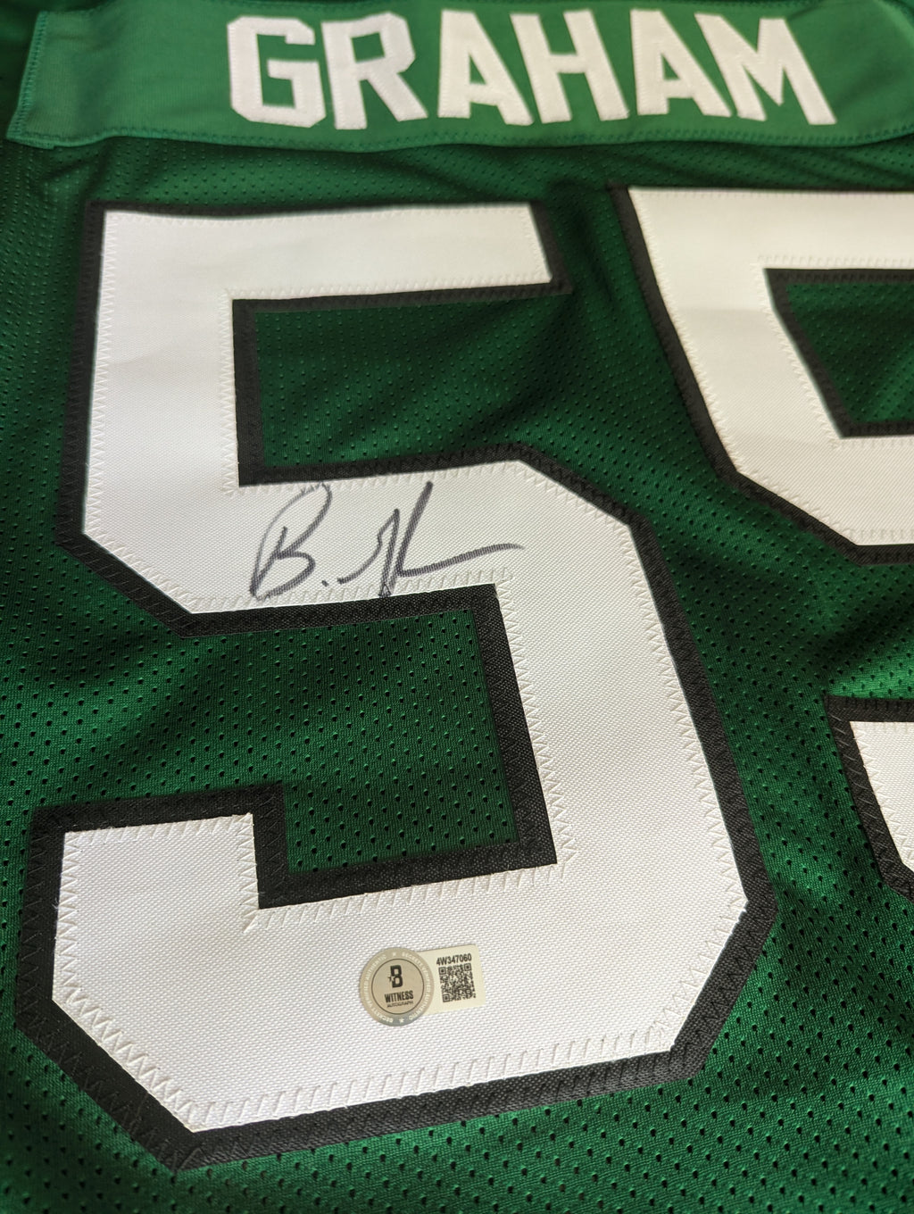 Signed Brandon Graham Custom Jersey (Beckett)