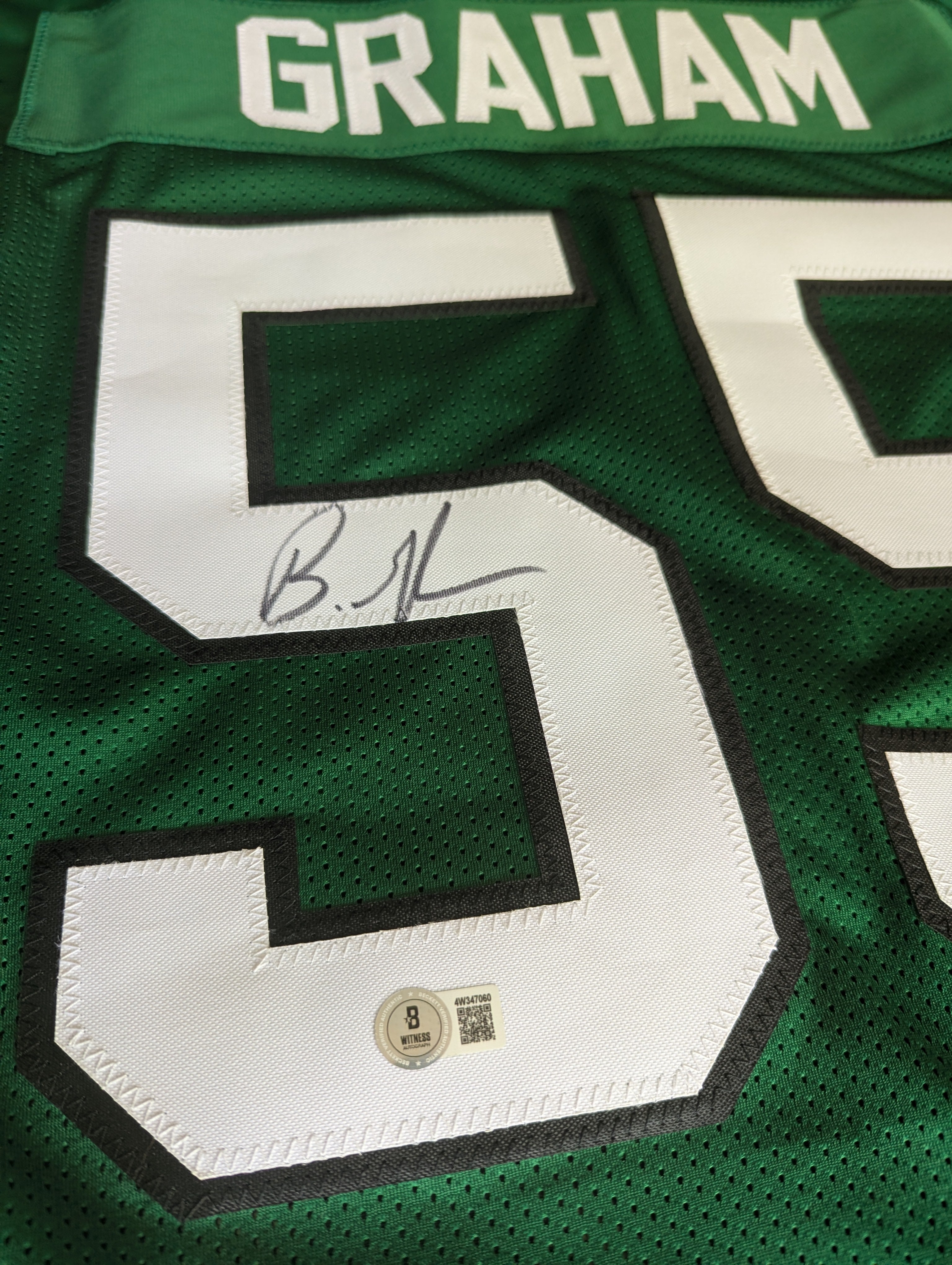 Signed Brandon Graham Custom Jersey (Beckett)