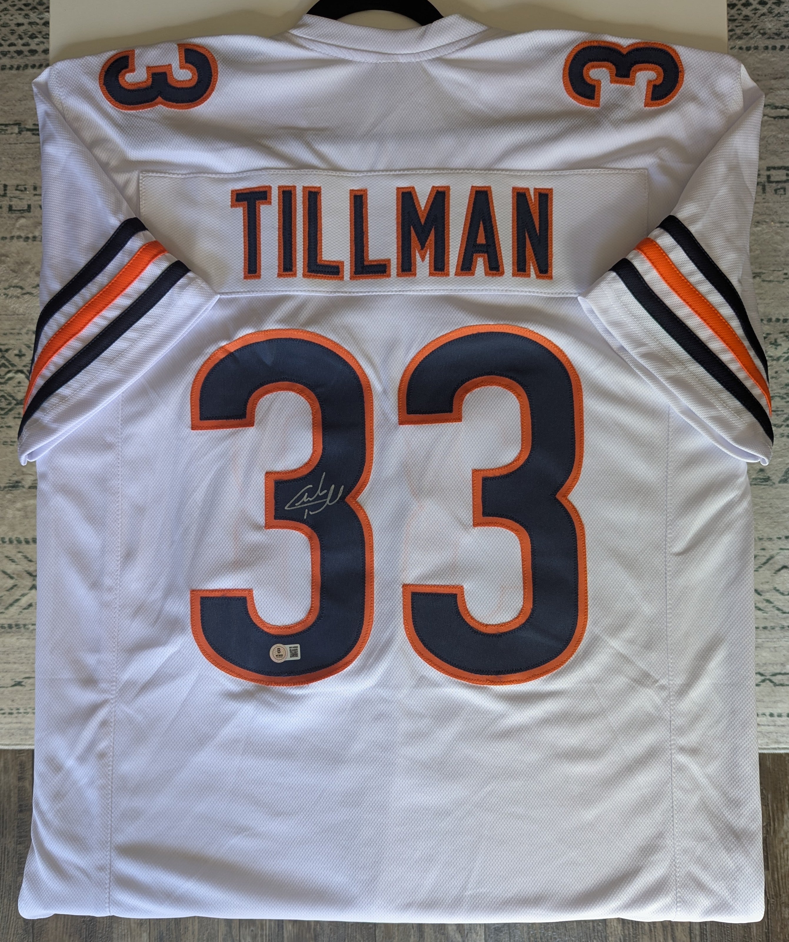 Signed Charles "Peanut" Tillman Custom Jersey (Beckett)