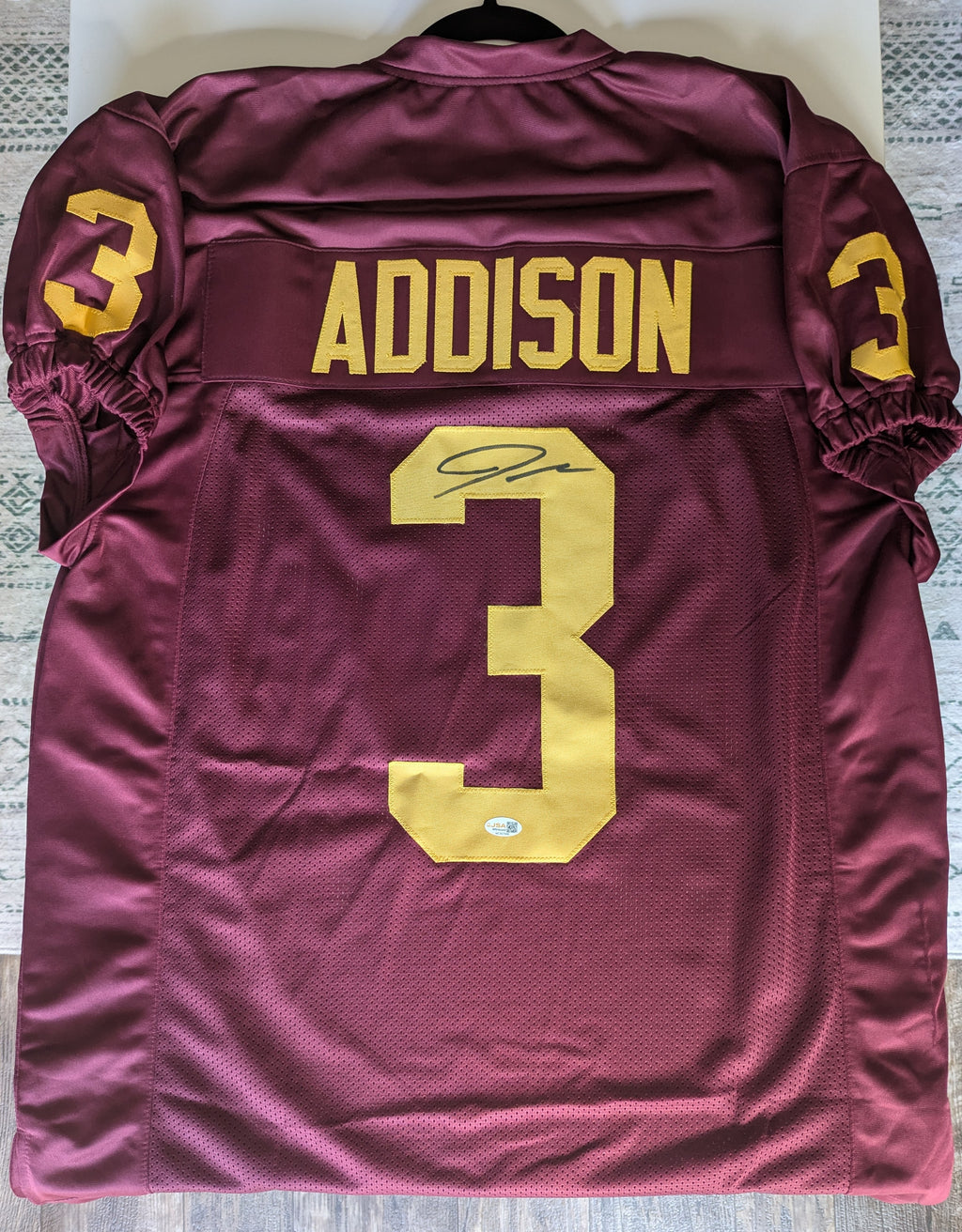 Signed Jordan Addison Custom Jersey (JSA)