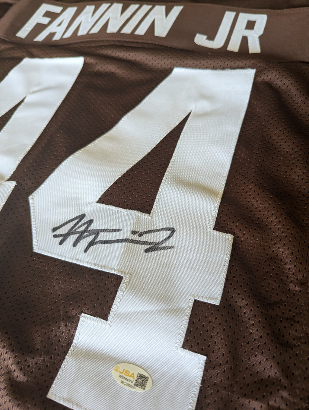 Signed Harold Fannin Jr Custom Jersey (JSA)