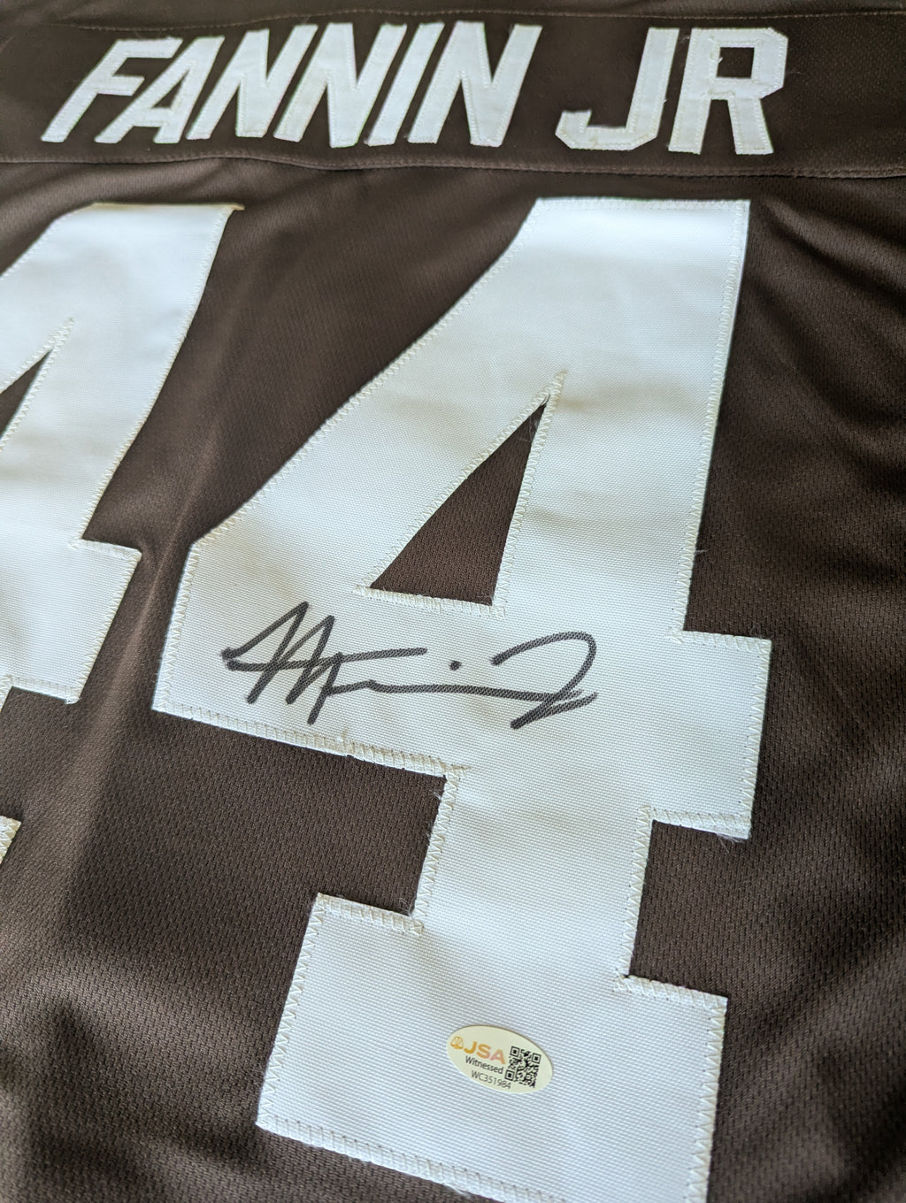 Signed Harold Fannin Jr Custom Jersey (JSA)