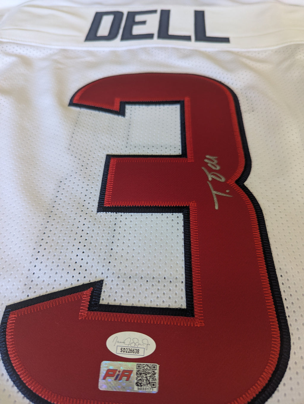 Signed Tank Dell Custom Jersey (JSA)