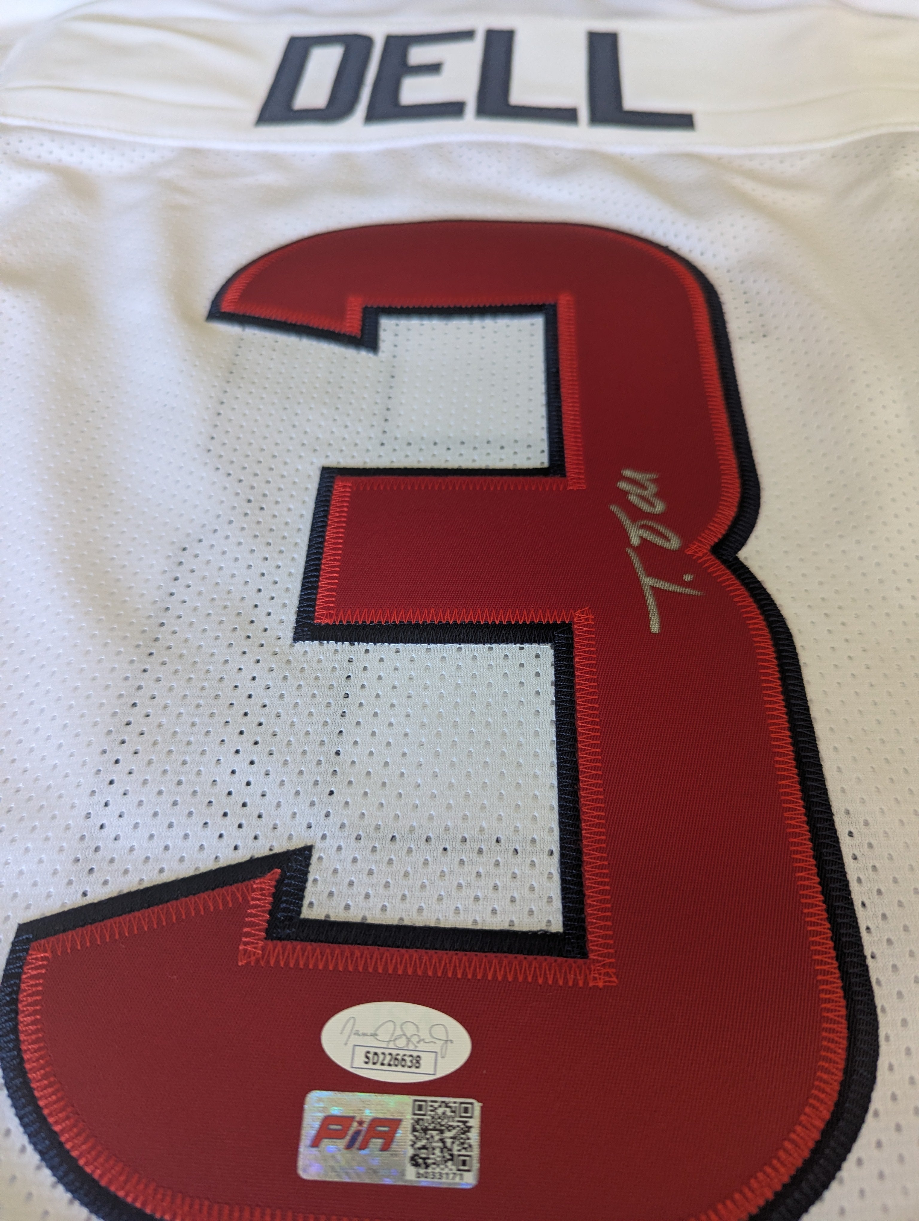 Signed Tank Dell Custom Jersey (JSA)