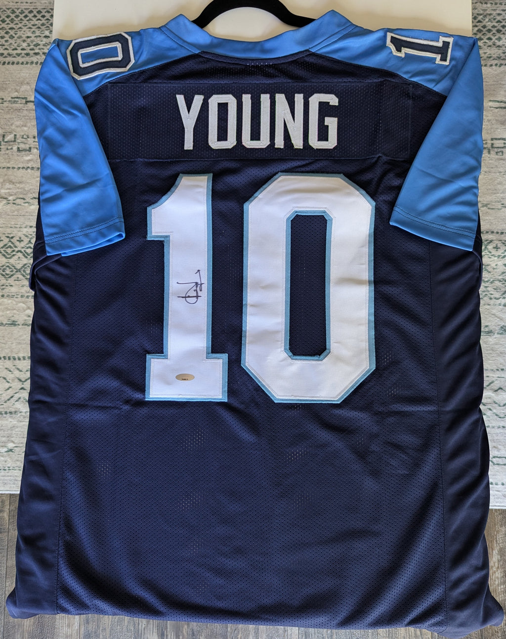 Signed Vince Young Custom Jersey (TriStar)