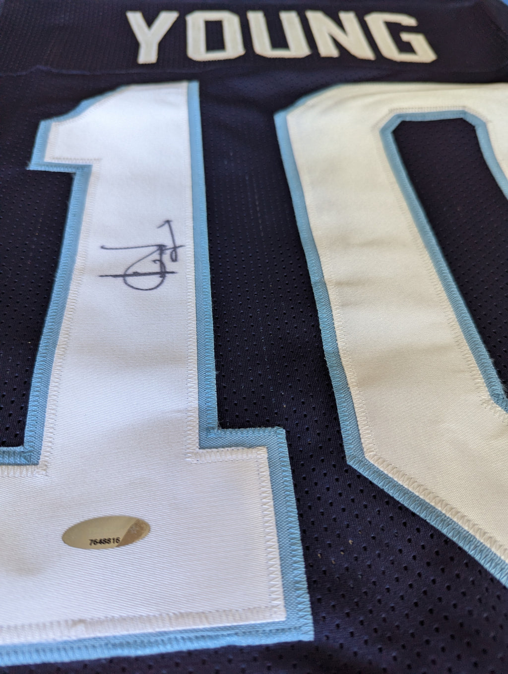 Signed Vince Young Custom Jersey (TriStar)