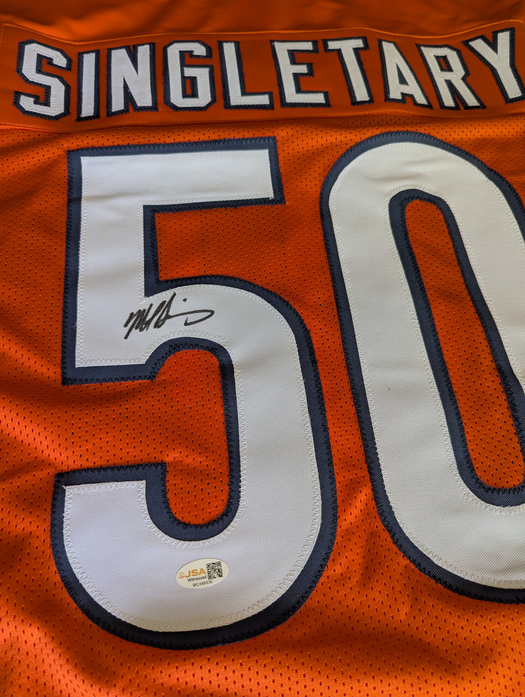 Signed Mike Singletary Custom Jersey (JSA)