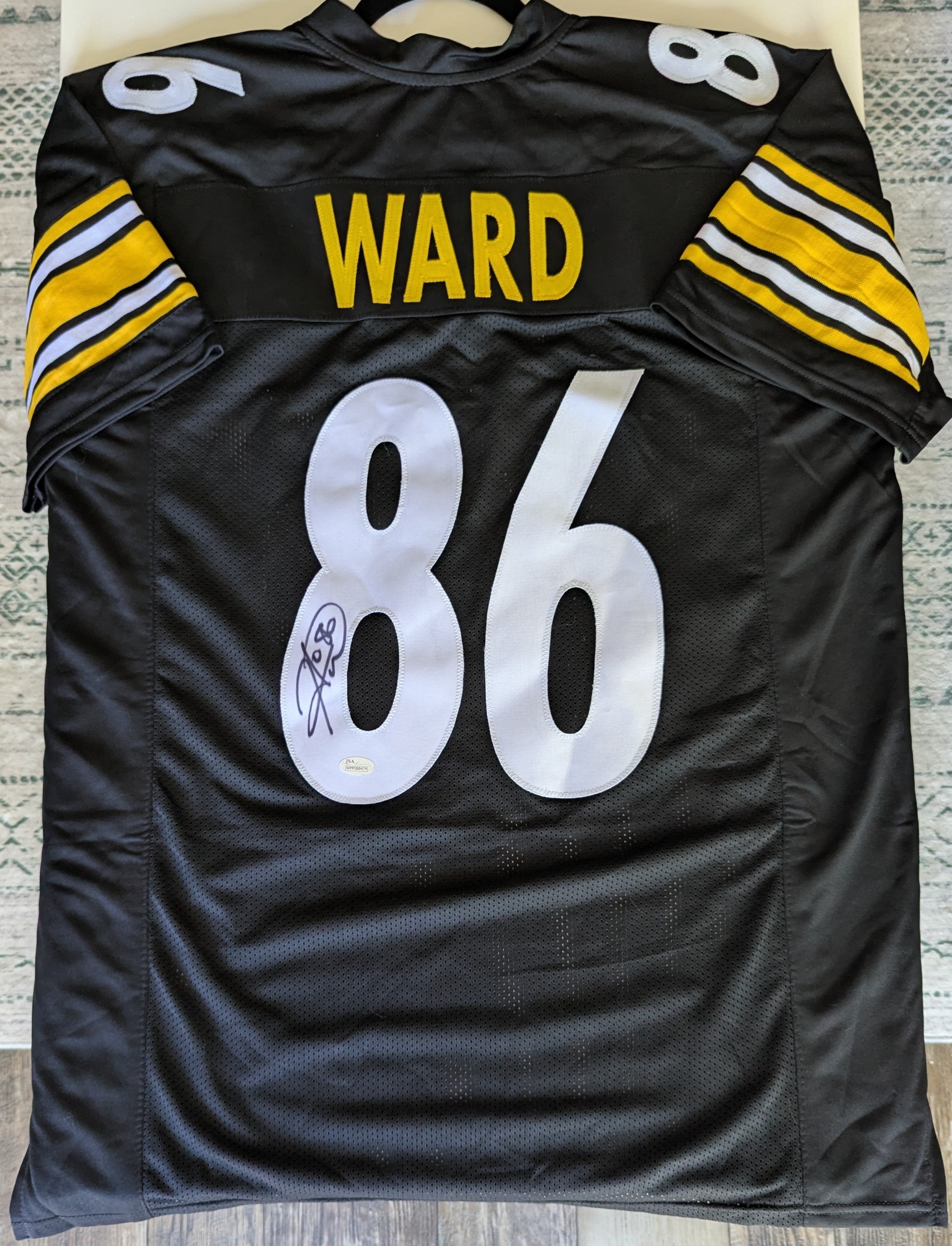 Signed Hines Ward Custom Jersey (JSA)