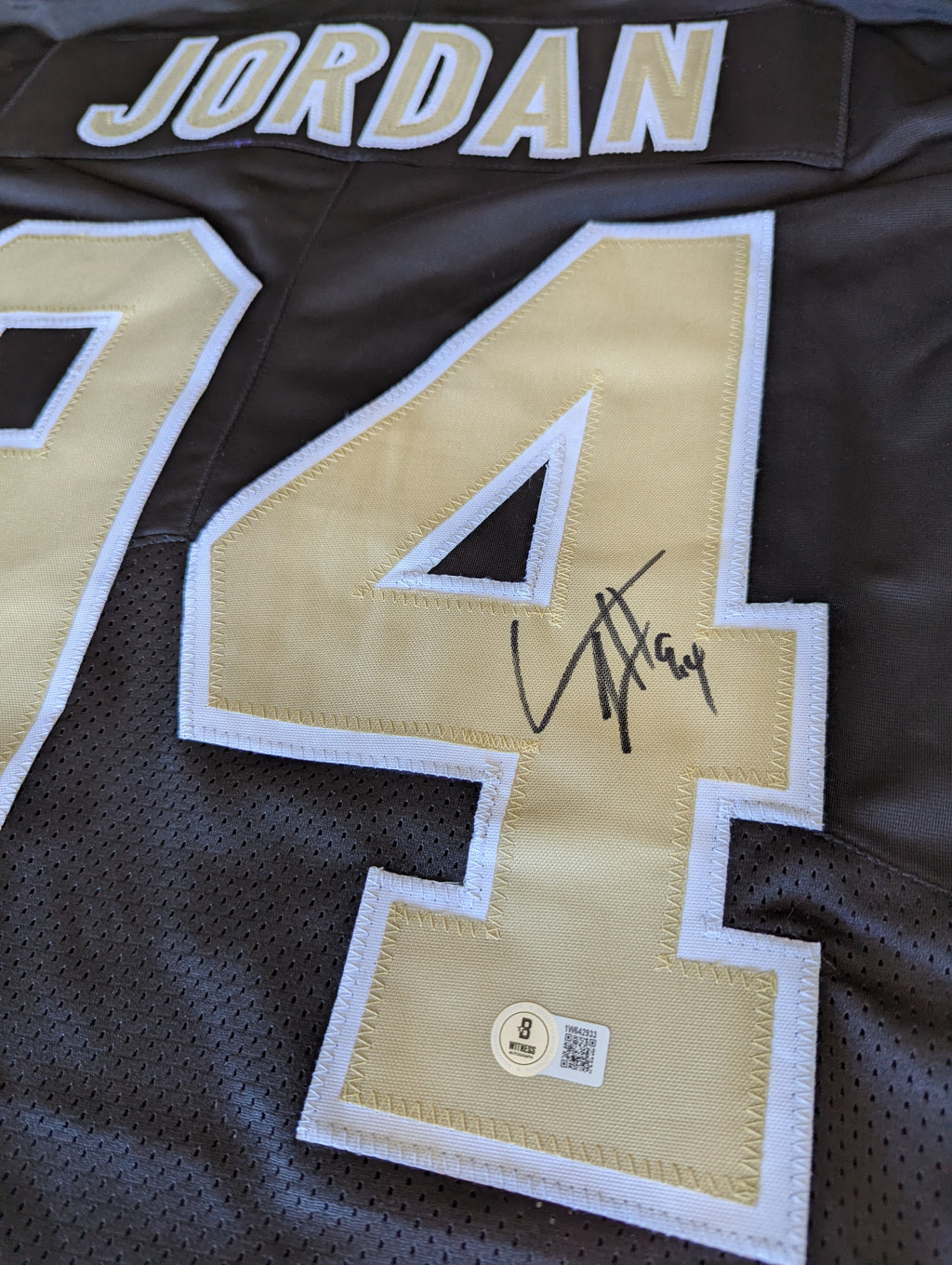 Signed Cam Jordan Custom Jersey (Beckett)