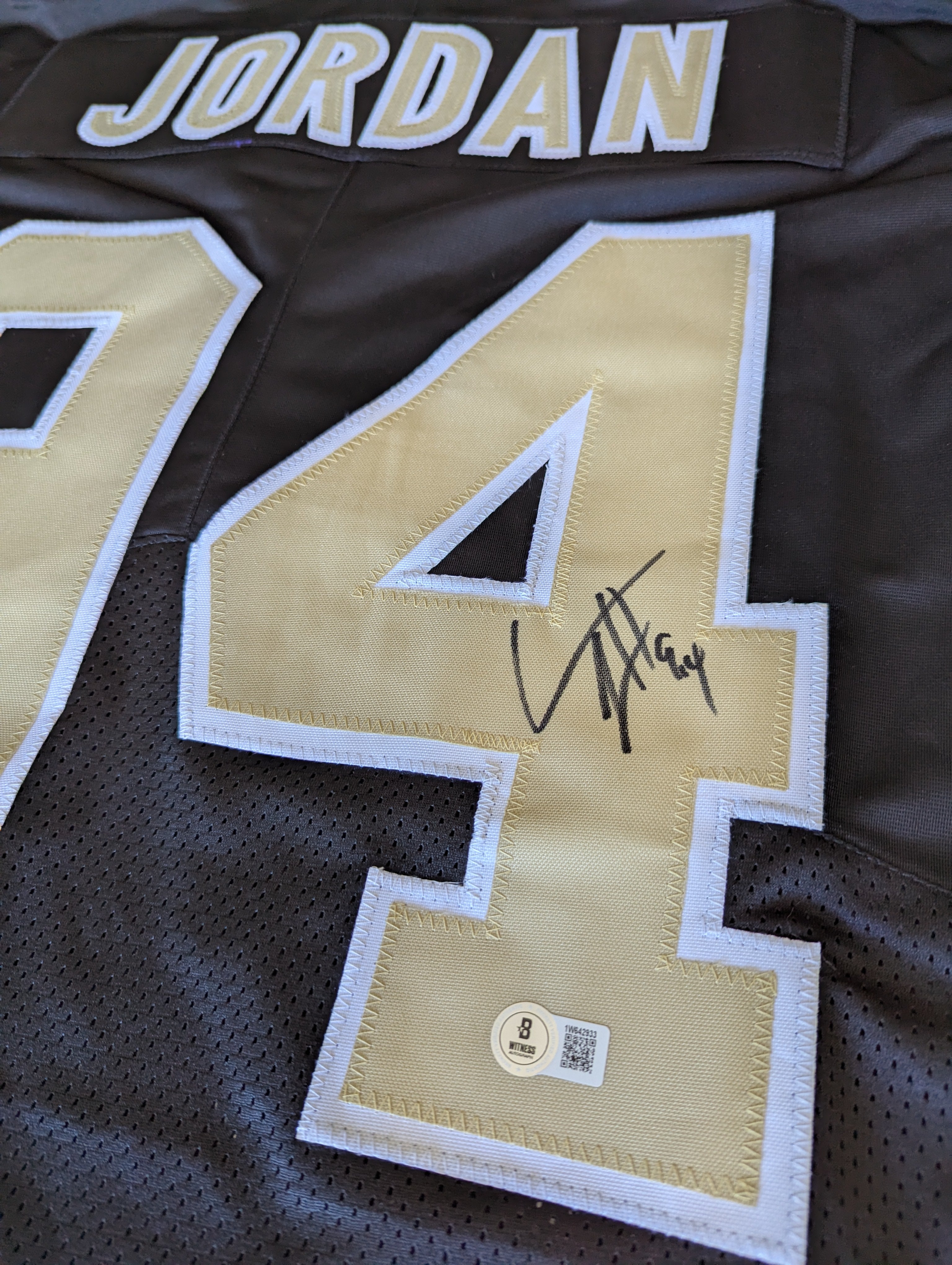 Signed Cam Jordan Custom Jersey (Beckett)